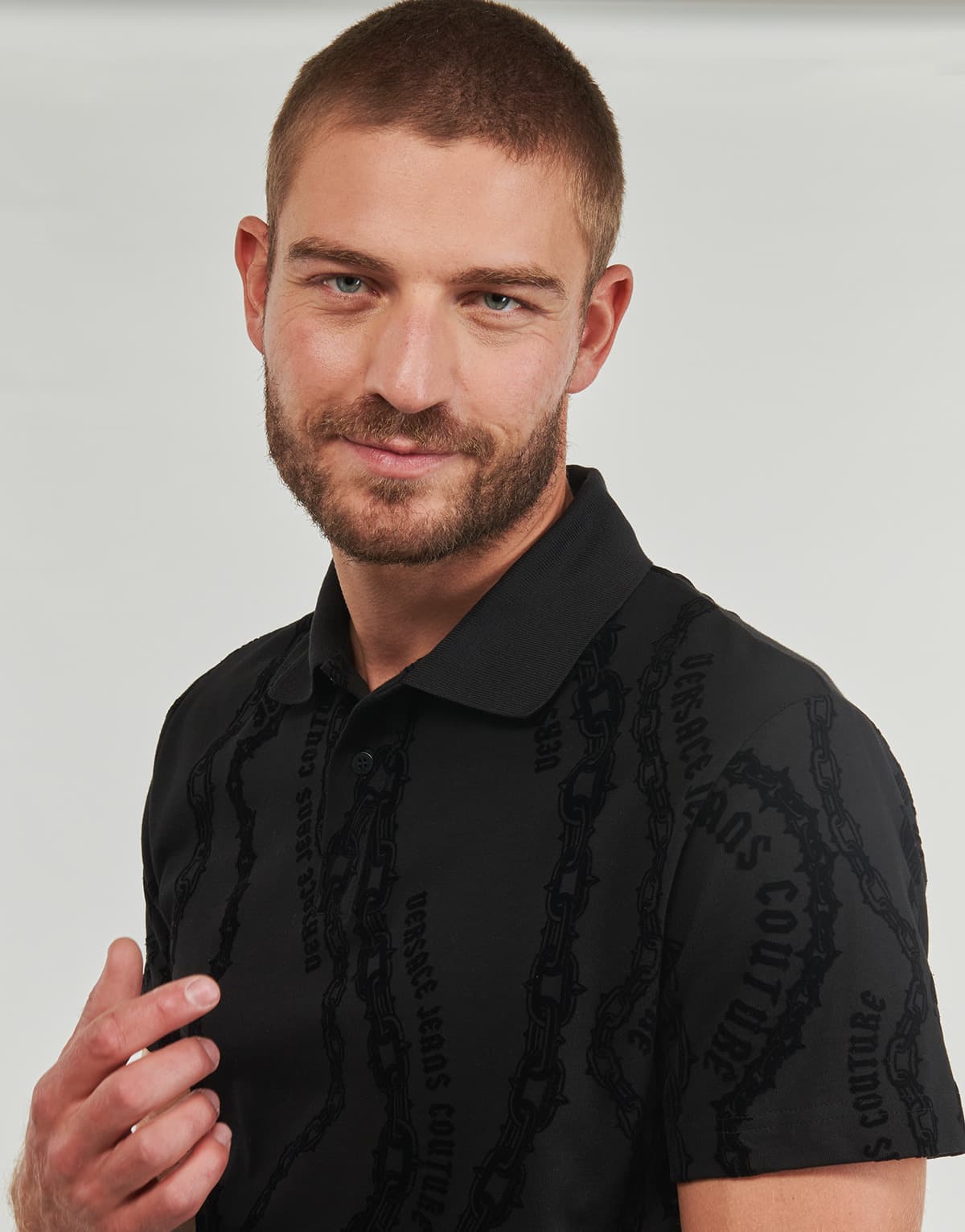 Men's Polo Shirts Versace Jeans Couture Black