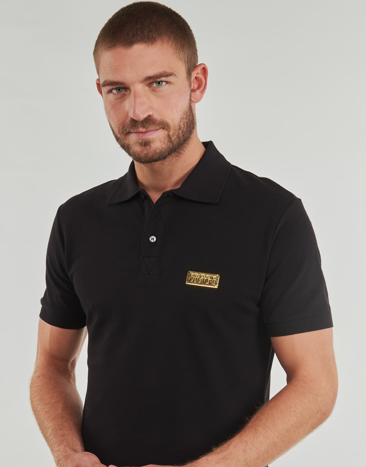 Men's Polo Shirts Versace Jeans Couture Black