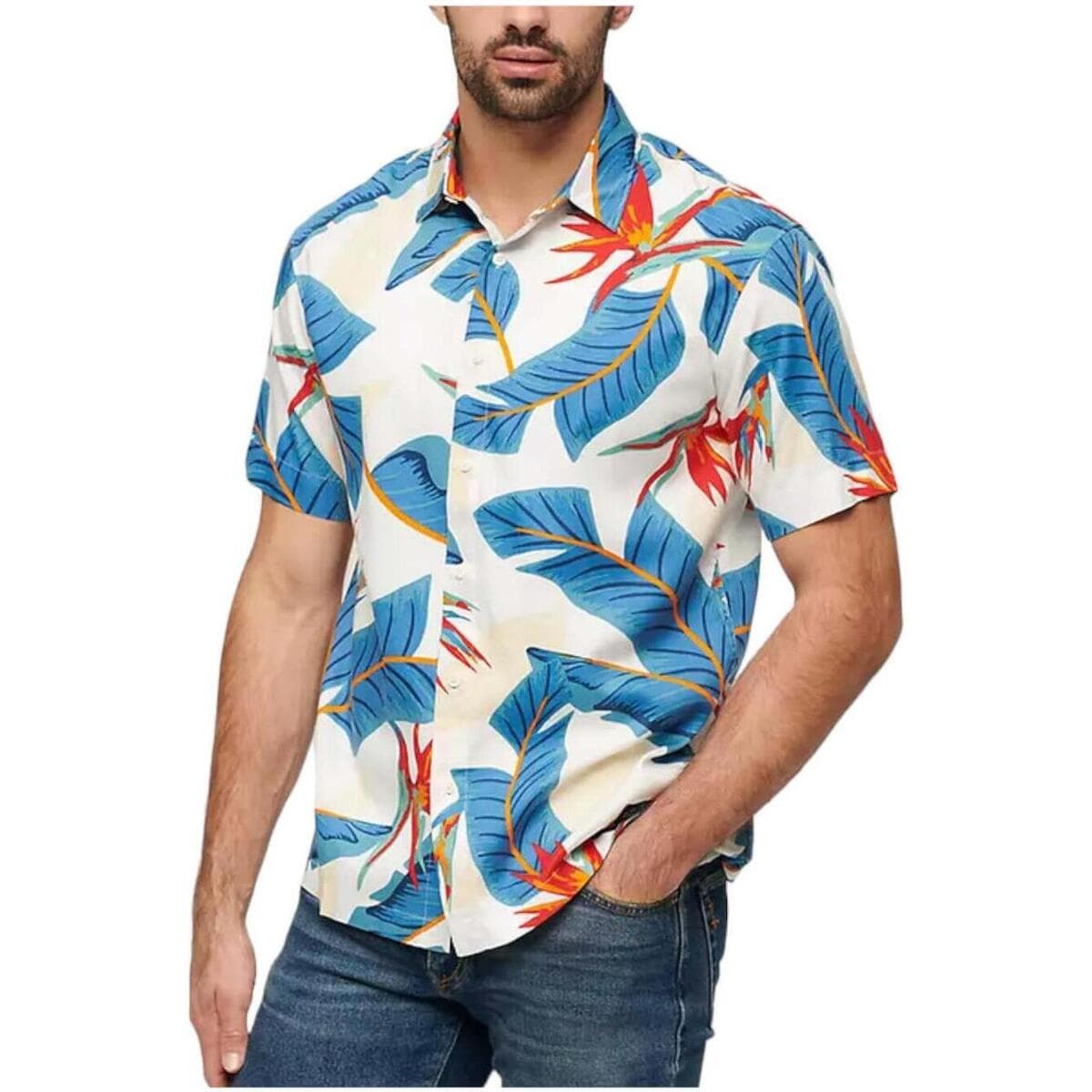 Men's Shirts Superdry White