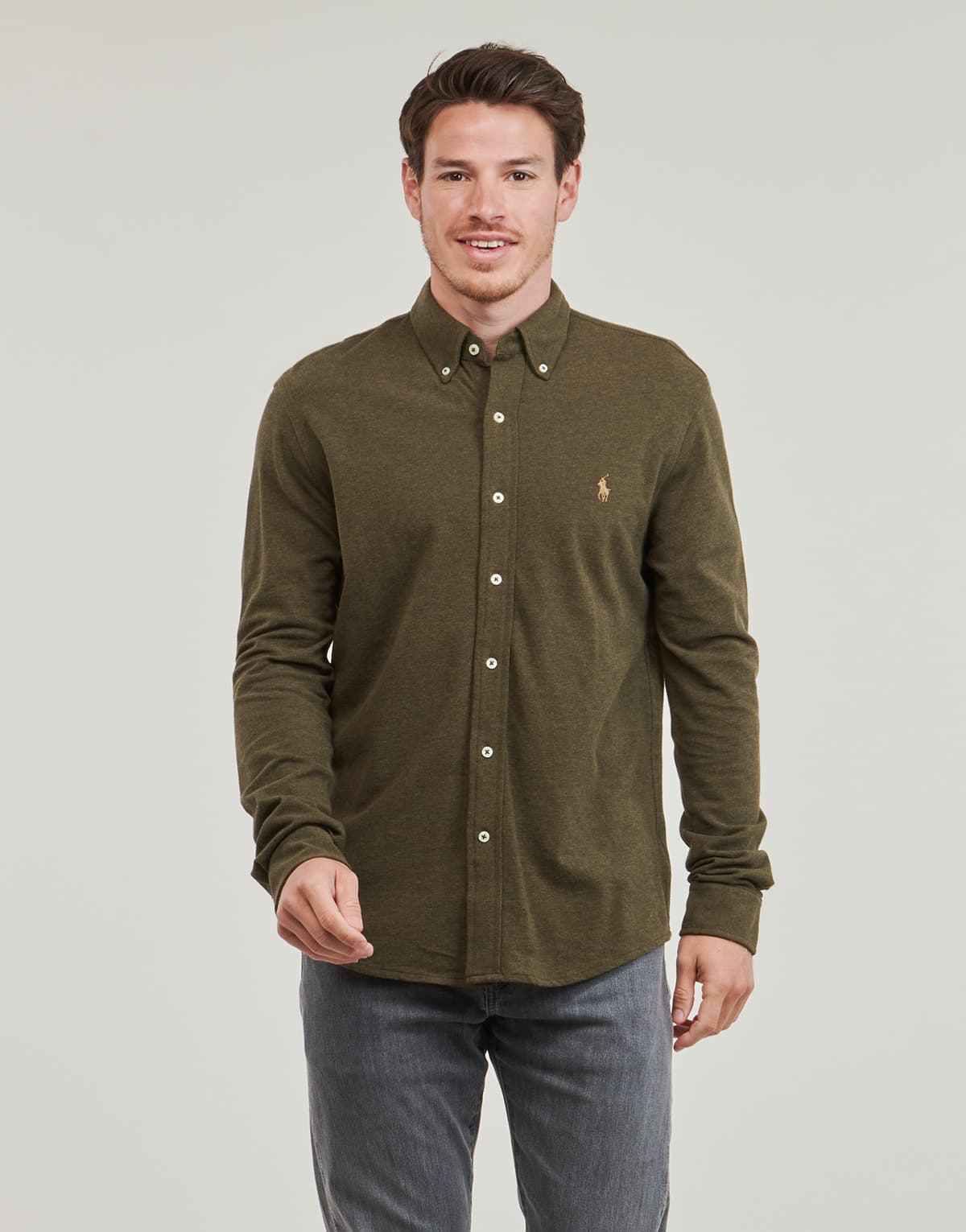 Men's Shirts Polo Ralph Lauren Khaki