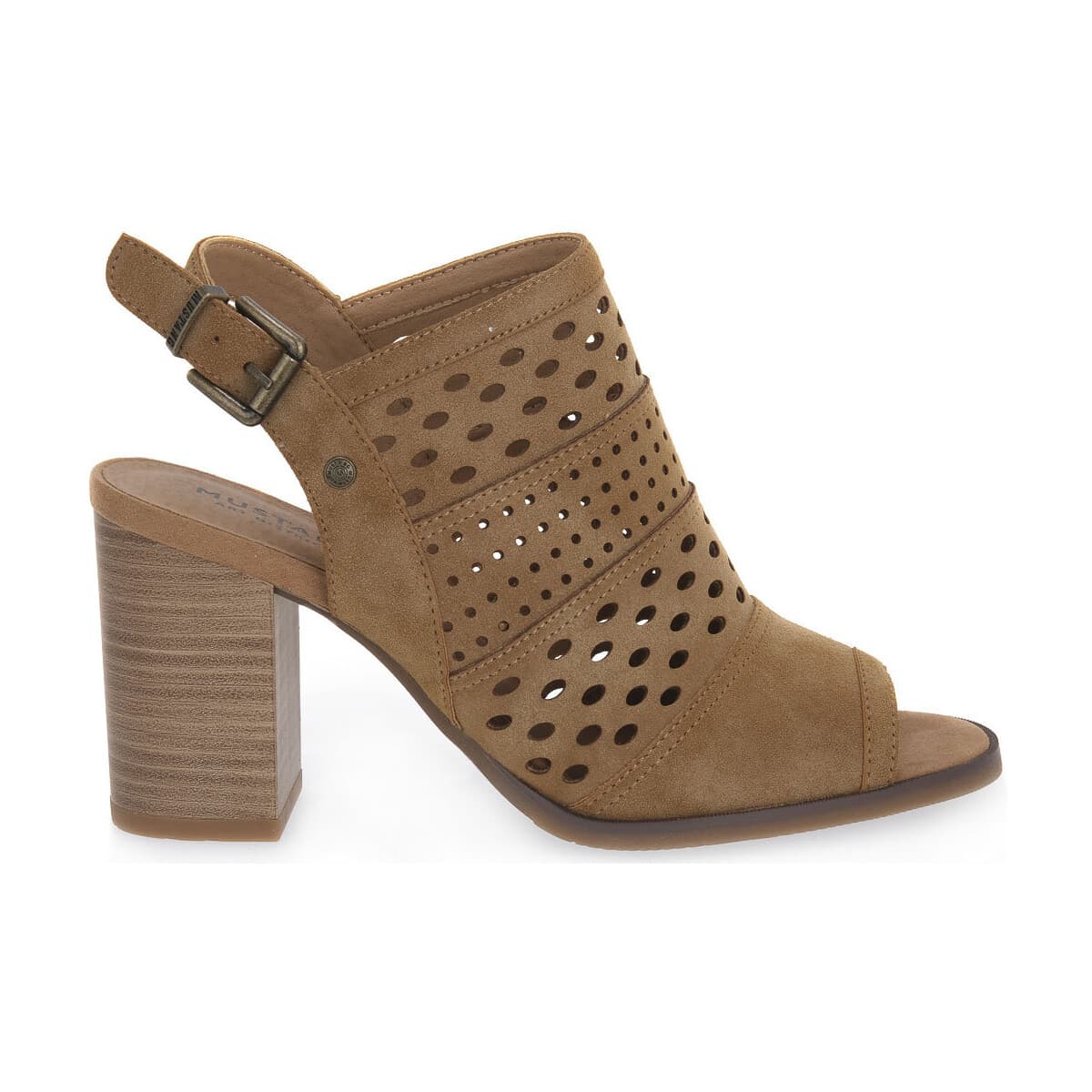Σανδάλια με τακούνι Mustang LIGHT BROWN