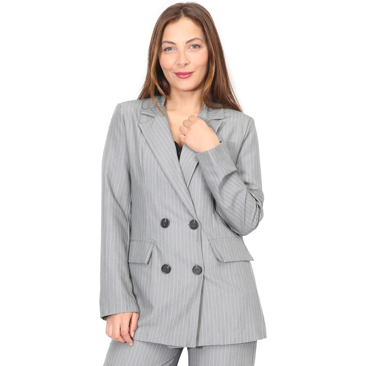 Women's Blazers La Modeuse Gray