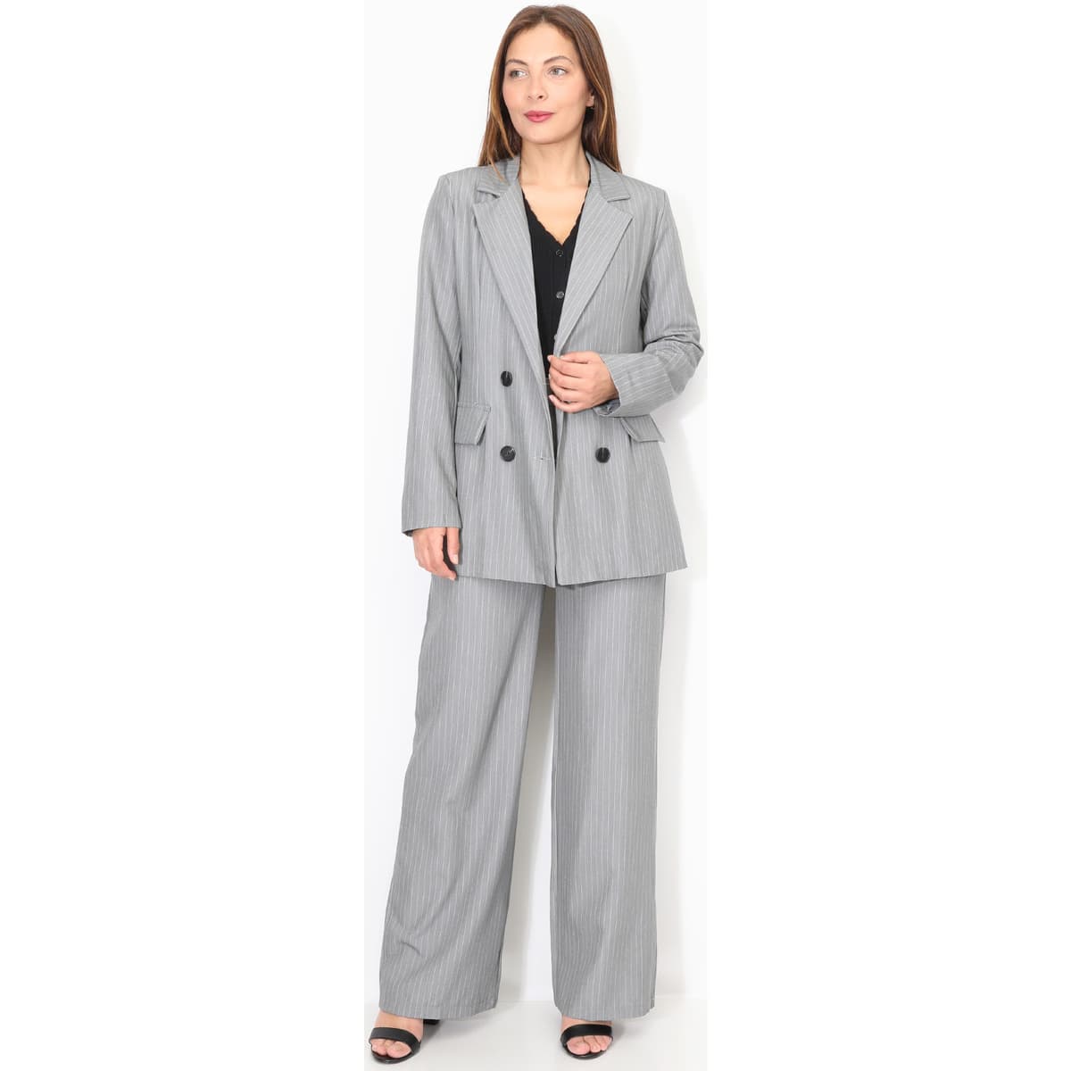 Women's Blazers La Modeuse Gray