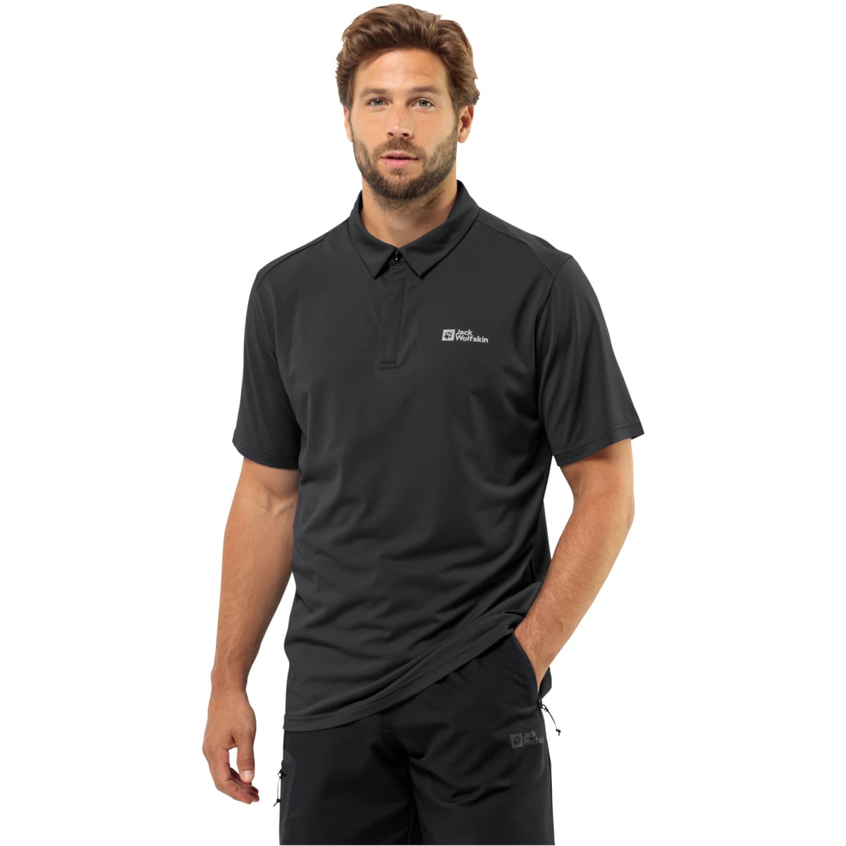 Men's Polo Shirts Jack Wolfskin Black