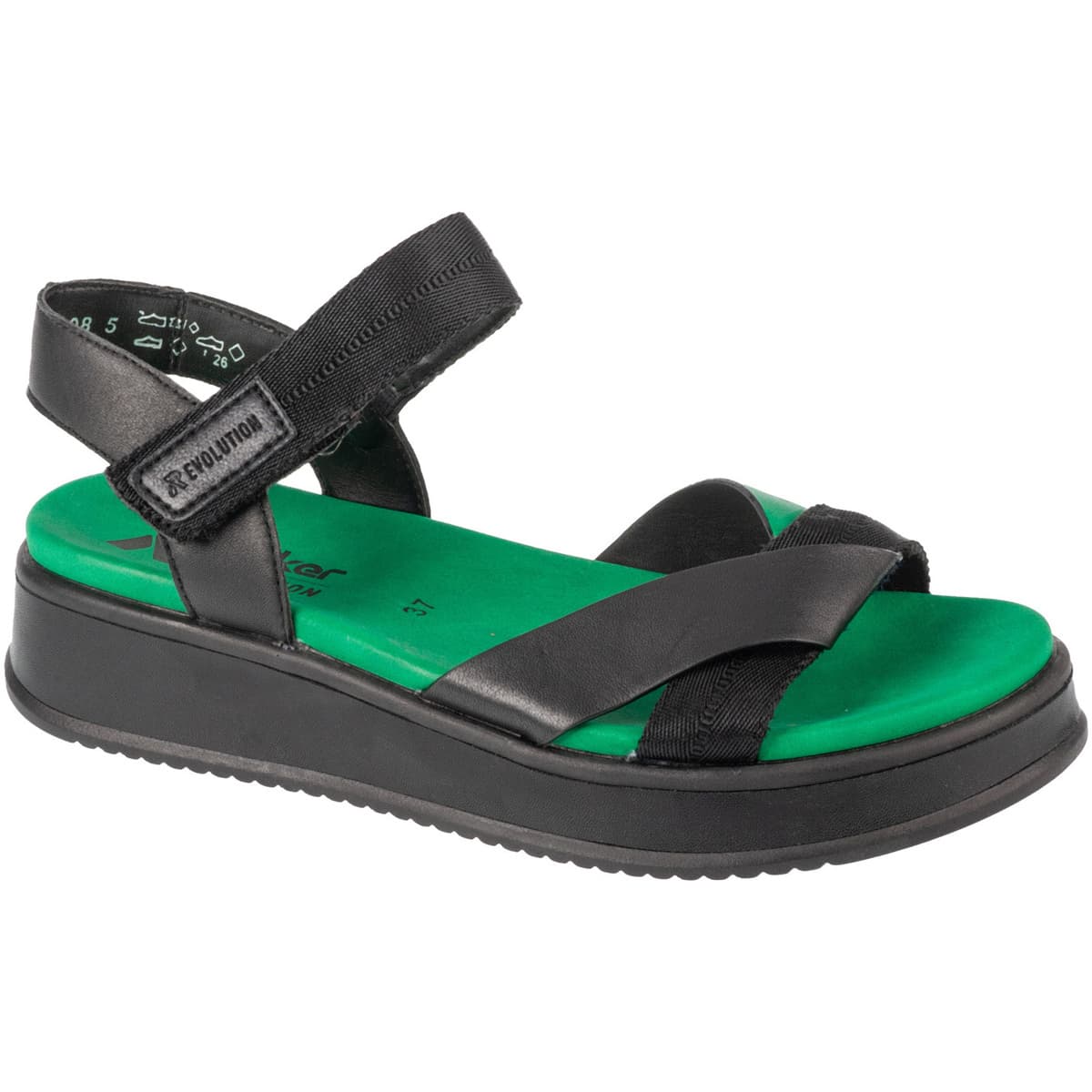 Women's Sports Sandals Rieker Black
