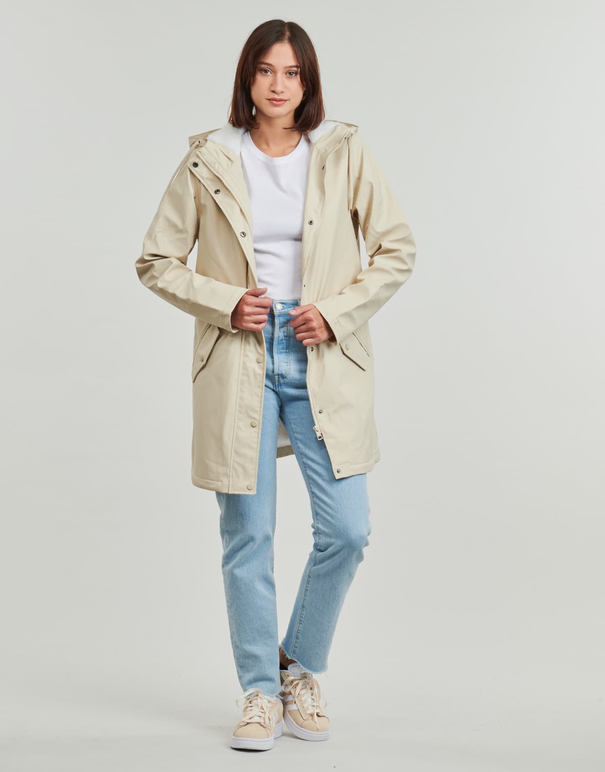 Women's Parkas Only Beige