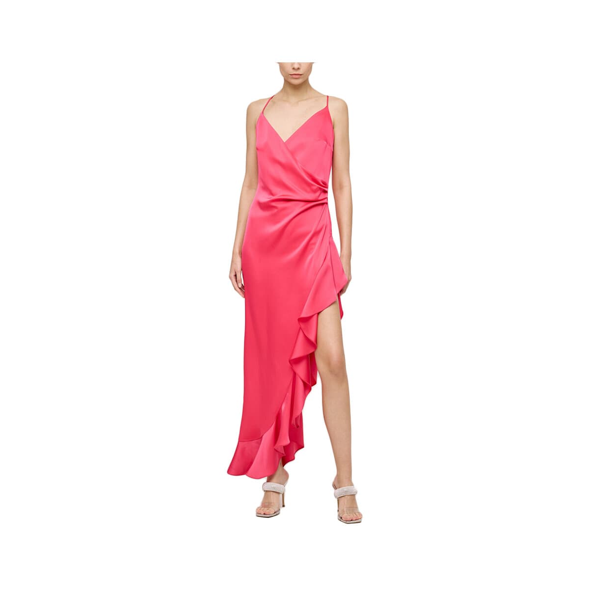 Φορέματα Access Fashion SLEEVELESS RUFFLES SLIT MAXI DRESS WOMEN ACCESS