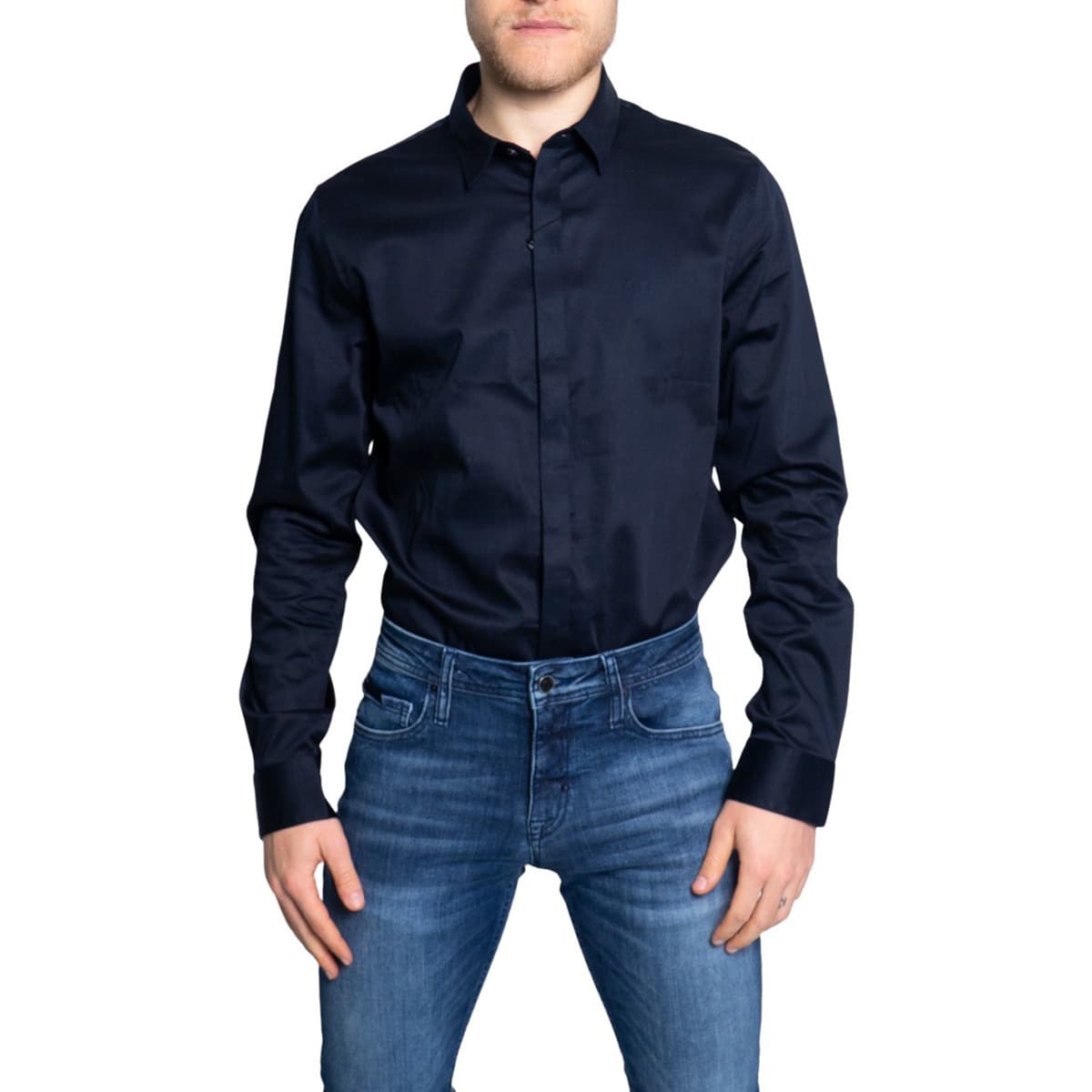 Men's Shirts EAX Blue