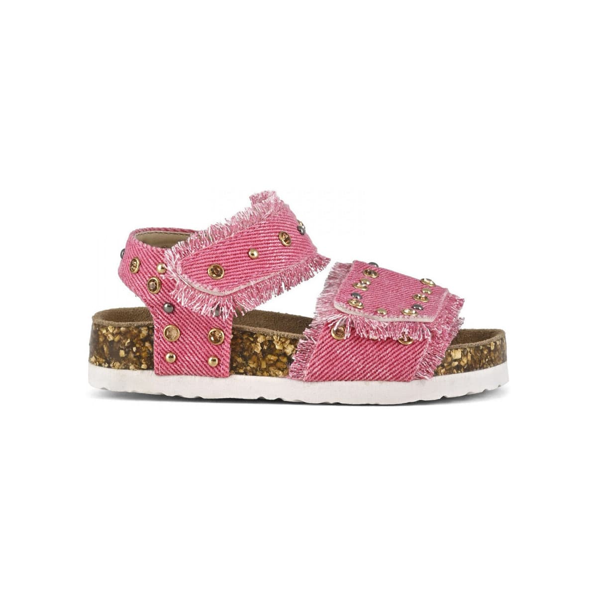 Σανδάλια χωρίς τακούνι Colors of California Baby sandal denim and studs