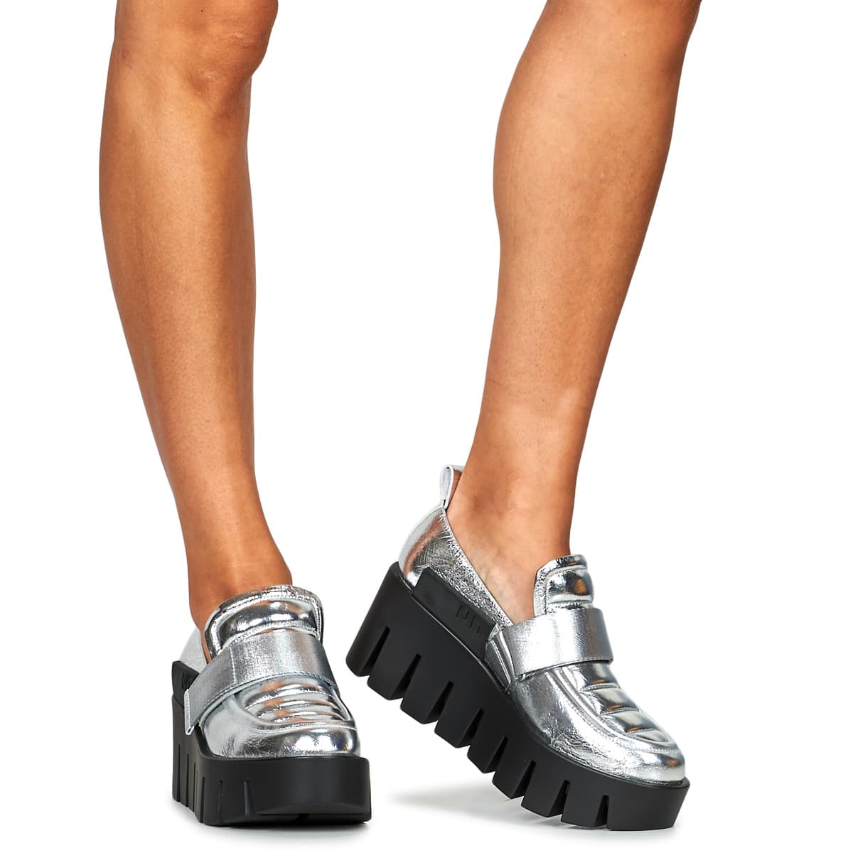 Women's Loafers United nude Silver