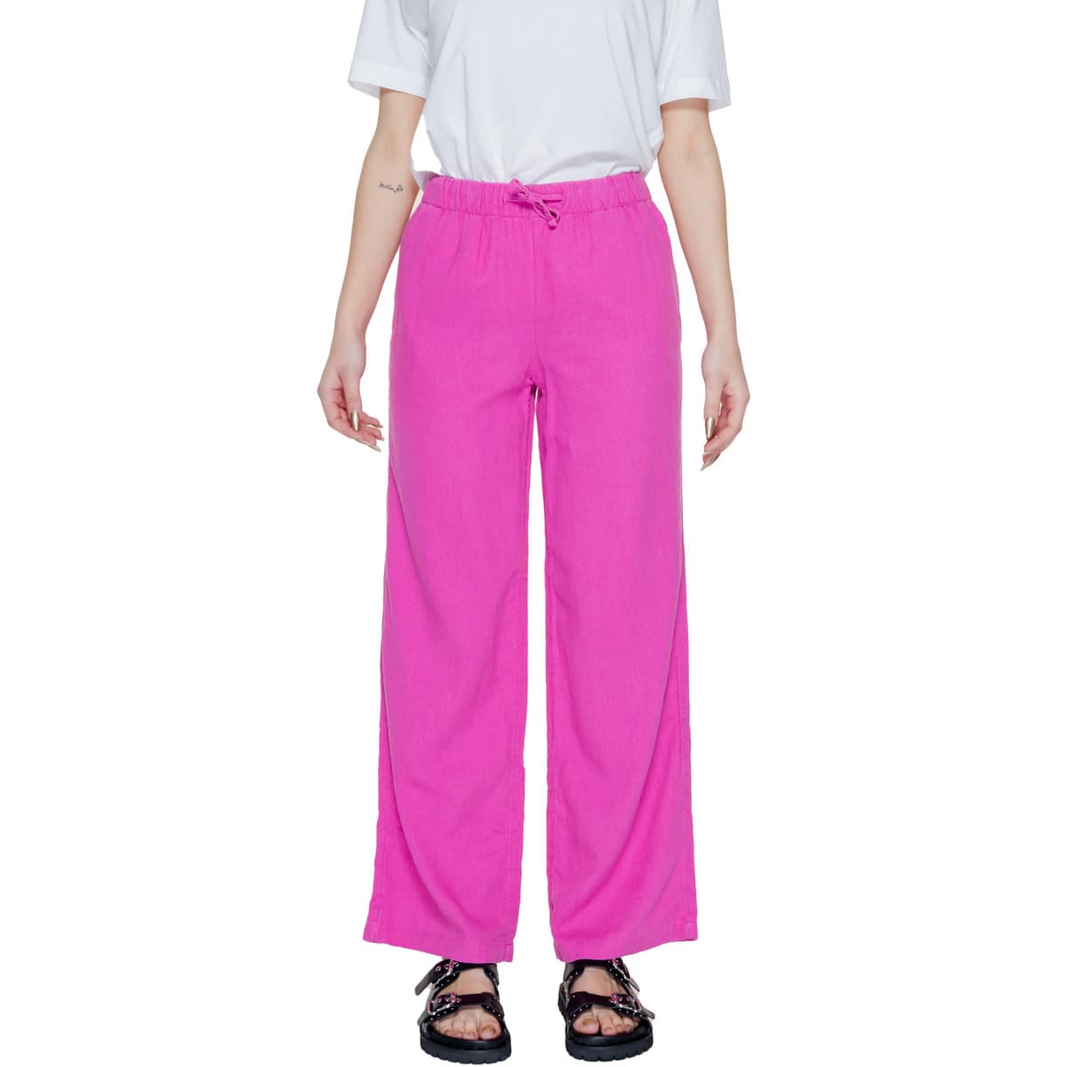 Παντελόνα Only Onlcaro Mw Linen Bl Pull-Up 15291807