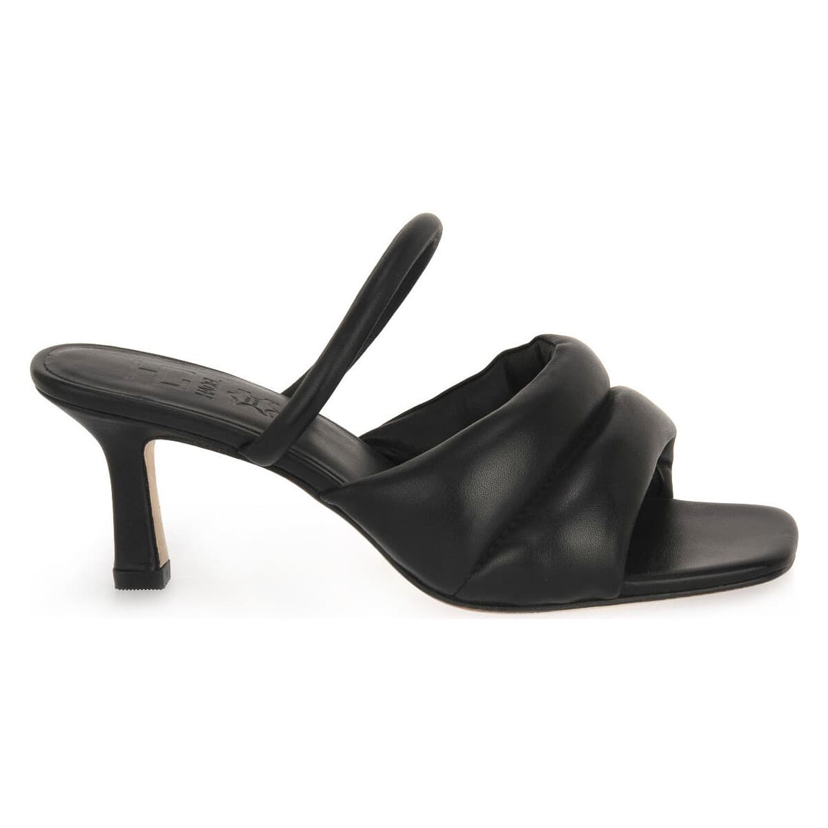 Σανδάλια με τακούνι Hadel NAPPA NERO