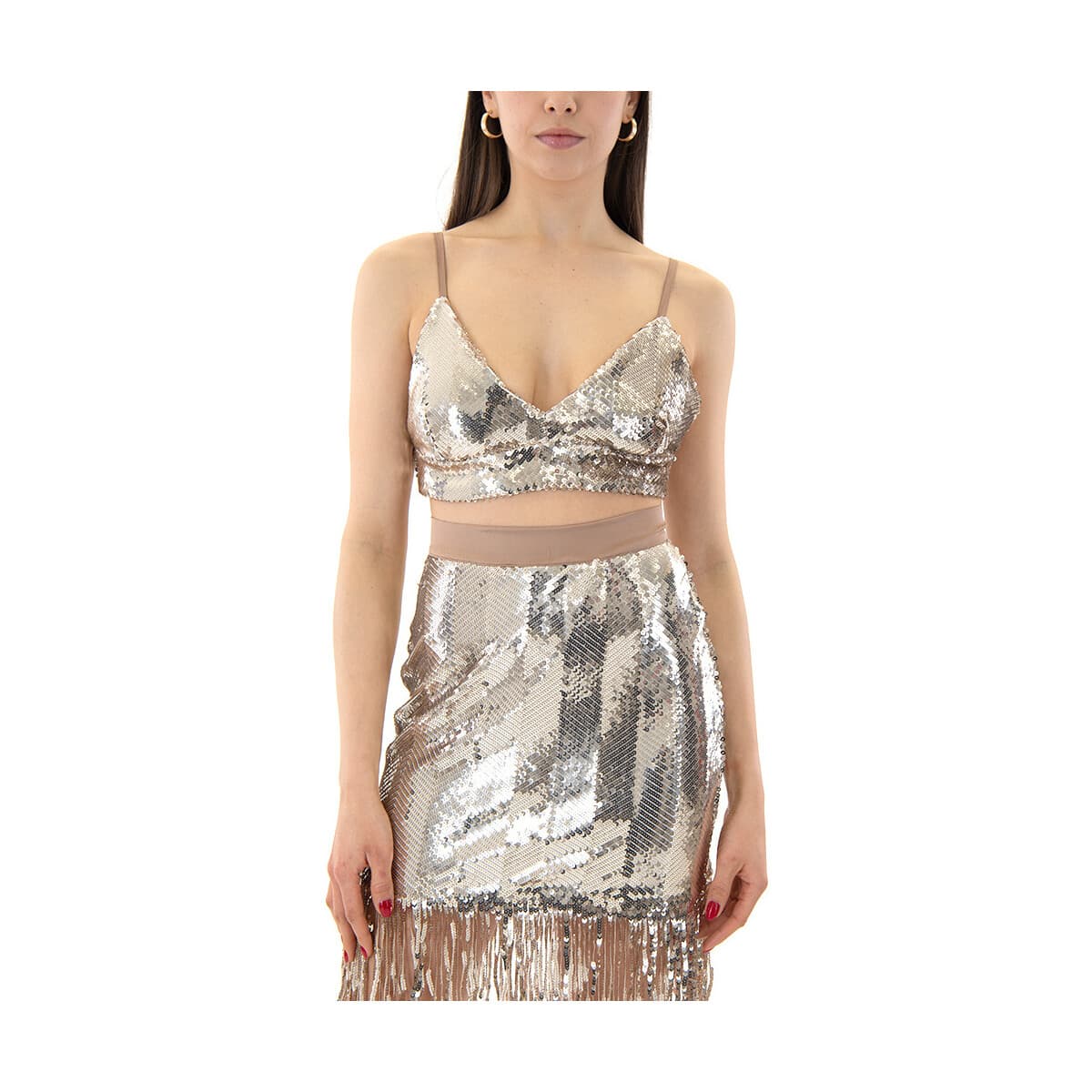 Μπλουζάκια με μακριά μανίκια Twenty-29 SEQUINED BUSTIER WOMEN