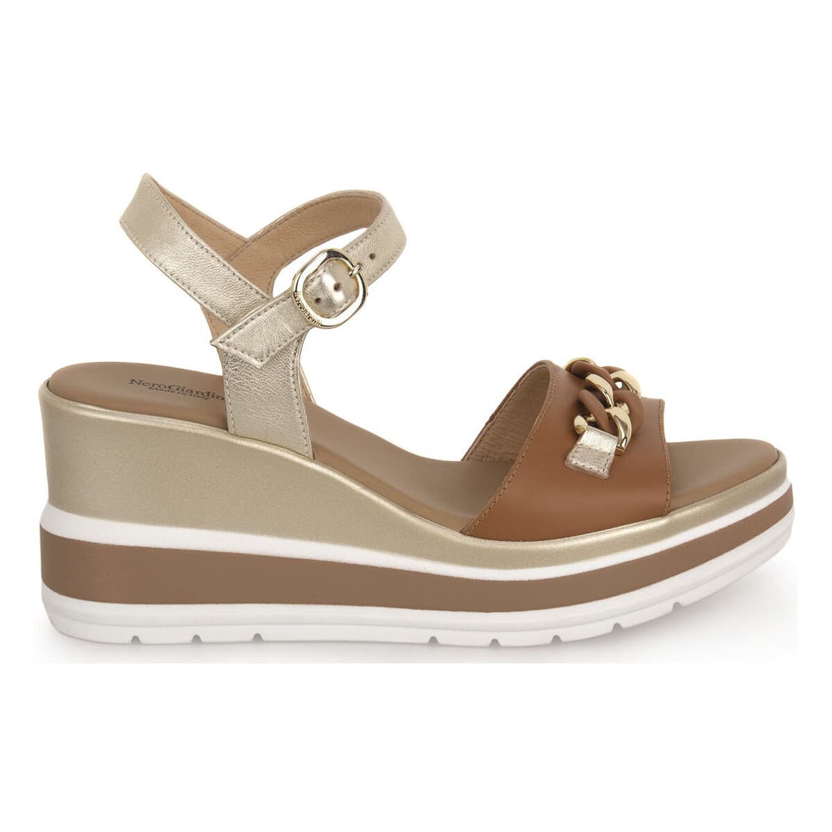 Σανδάλια με πλατφόρμα NeroGiardini NERO GIARDINI 329 ARMENIA COGNAC