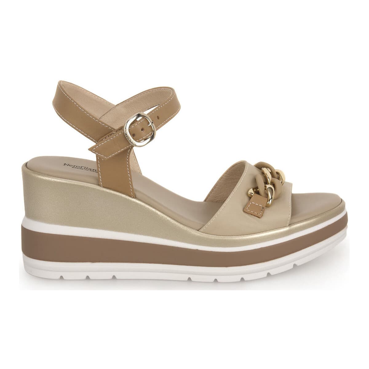 Σανδάλια με πλατφόρμα NeroGiardini NERO GIARDINI 453 NAPPA PANDORA LINO