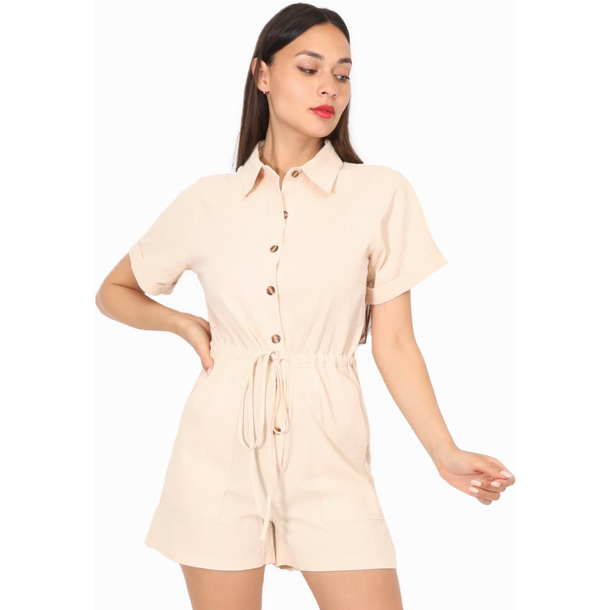 Women's Jumpsuits La Modeuse Beige