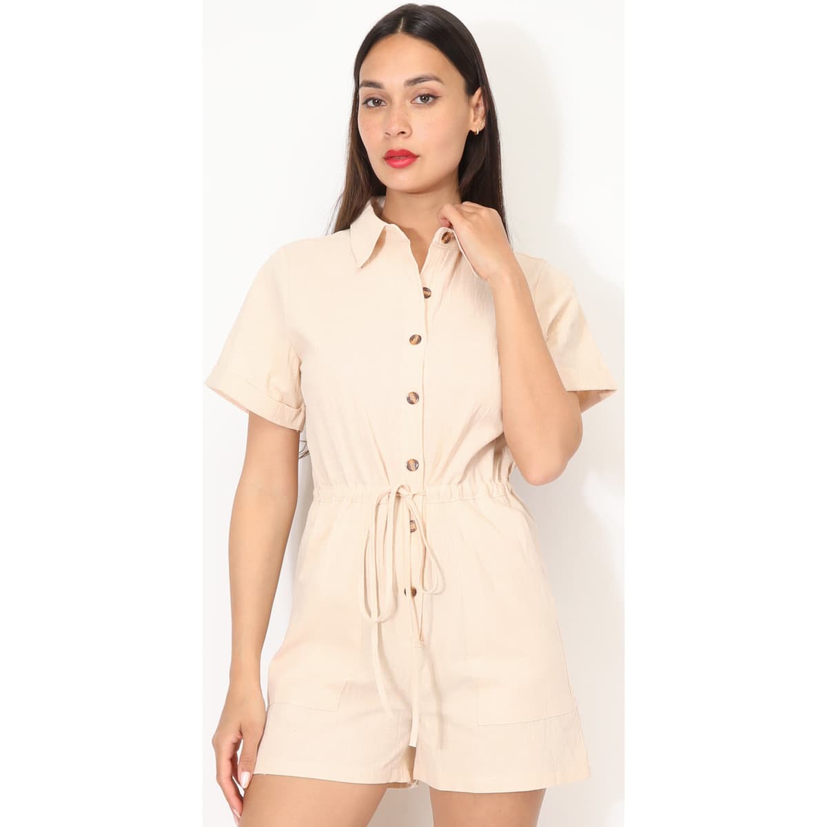 Women's Jumpsuits La Modeuse Beige