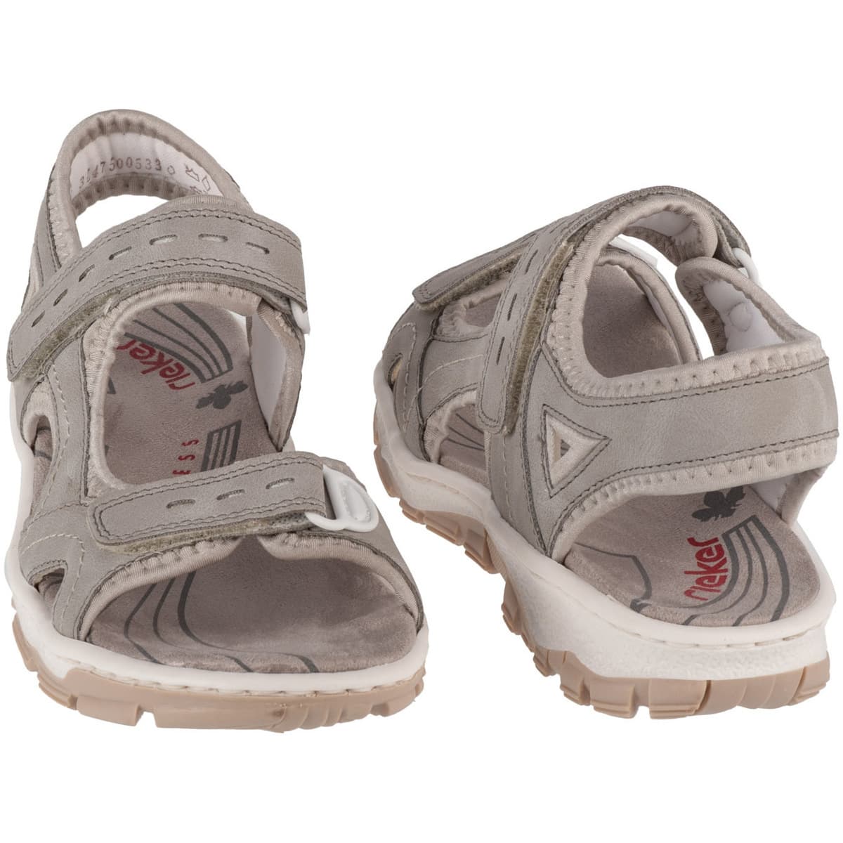 Women's Sports Sandals Rieker Gray