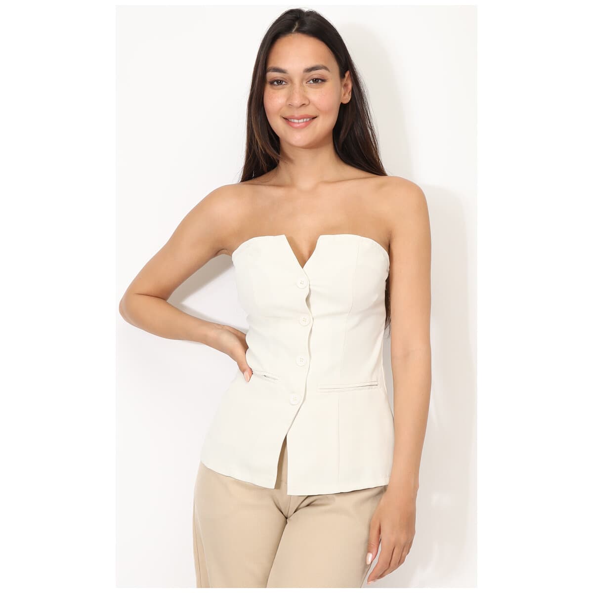 Women's T-Shirts La Modeuse Beige