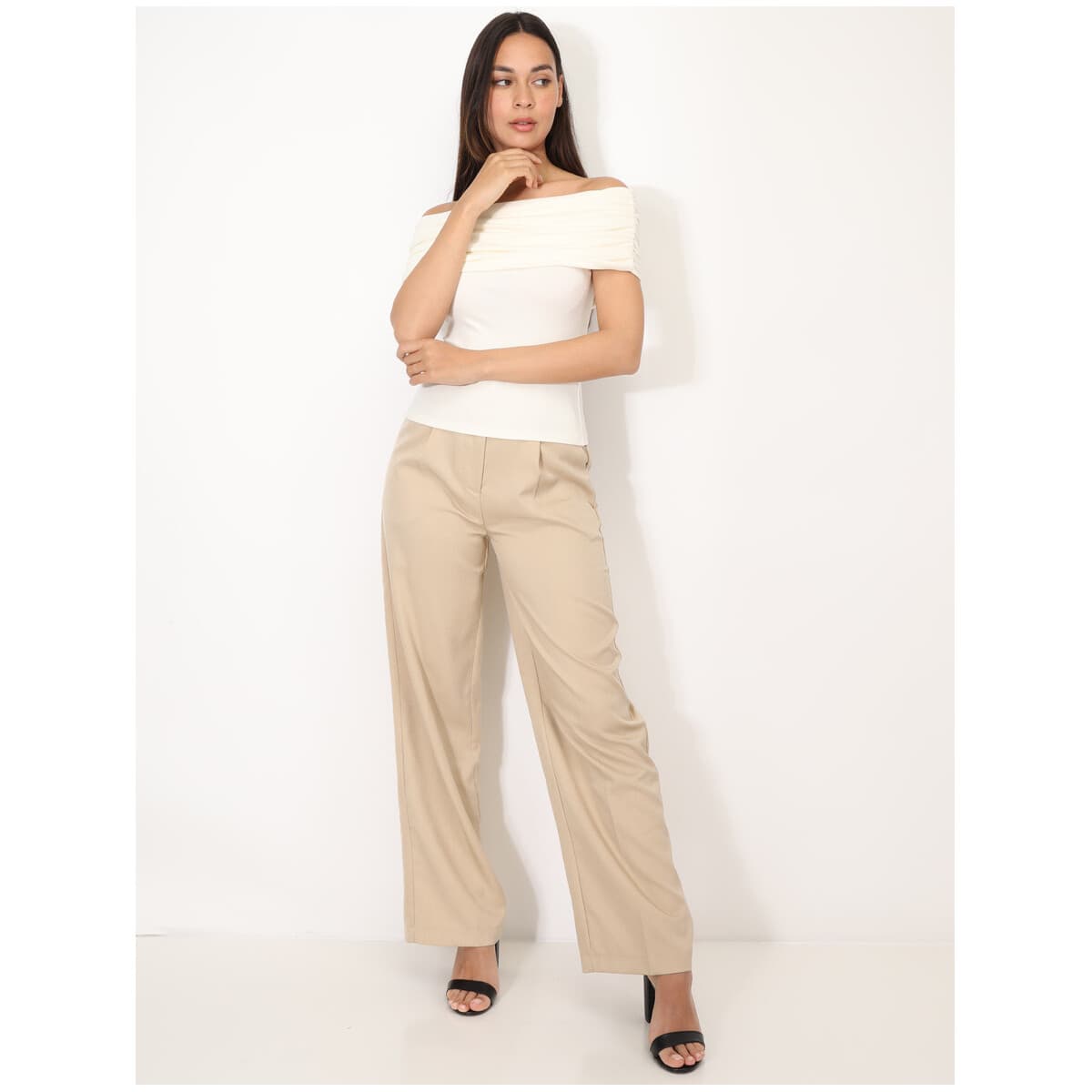 Women's T-Shirts La Modeuse Beige