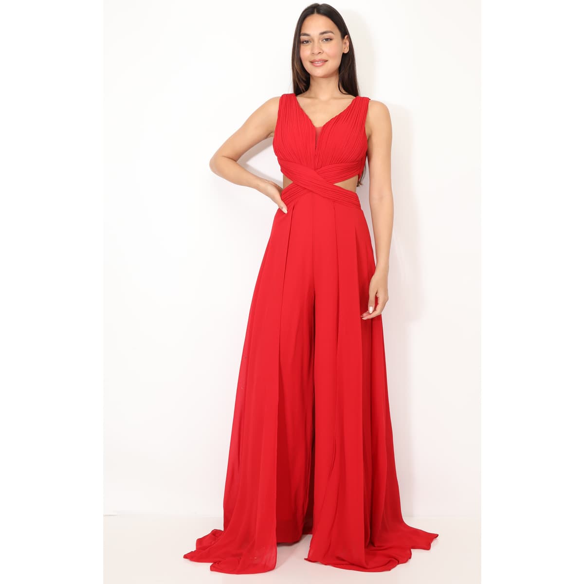 Women's Jumpsuits La Modeuse Red