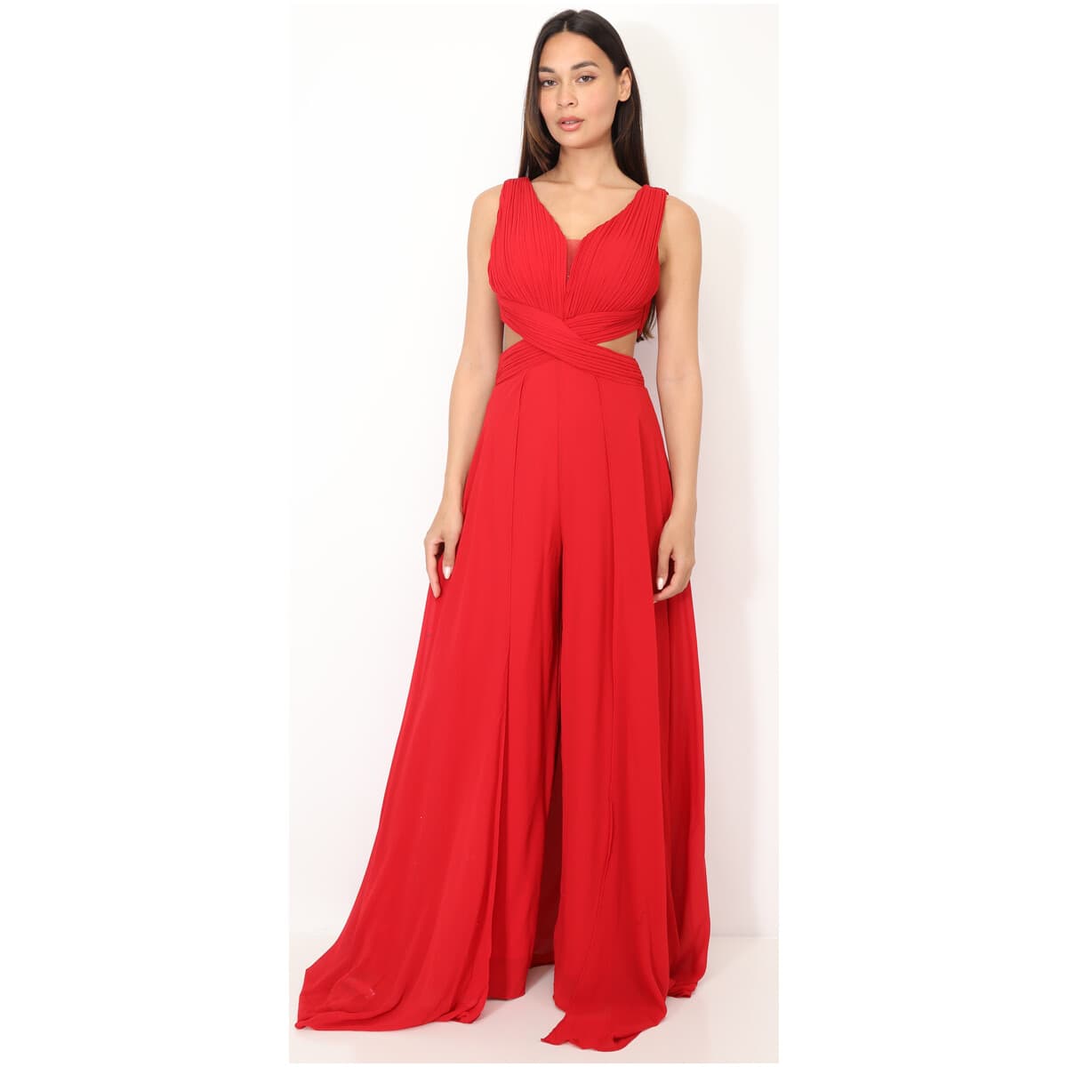 Women's Jumpsuits La Modeuse Red