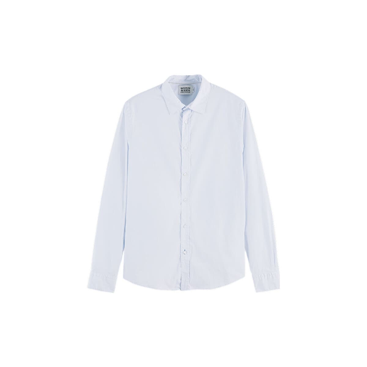 Πουκάμισο με μακριά μανίκια Scotch & Soda ESSENTIAL SOLID SLIM FIT SHIRT MEN SCOTCH SODA
