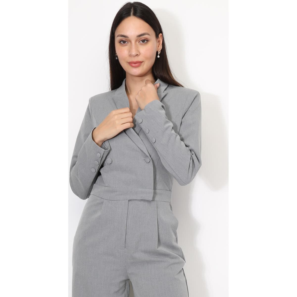 Women's Jumpsuits La Modeuse Gray