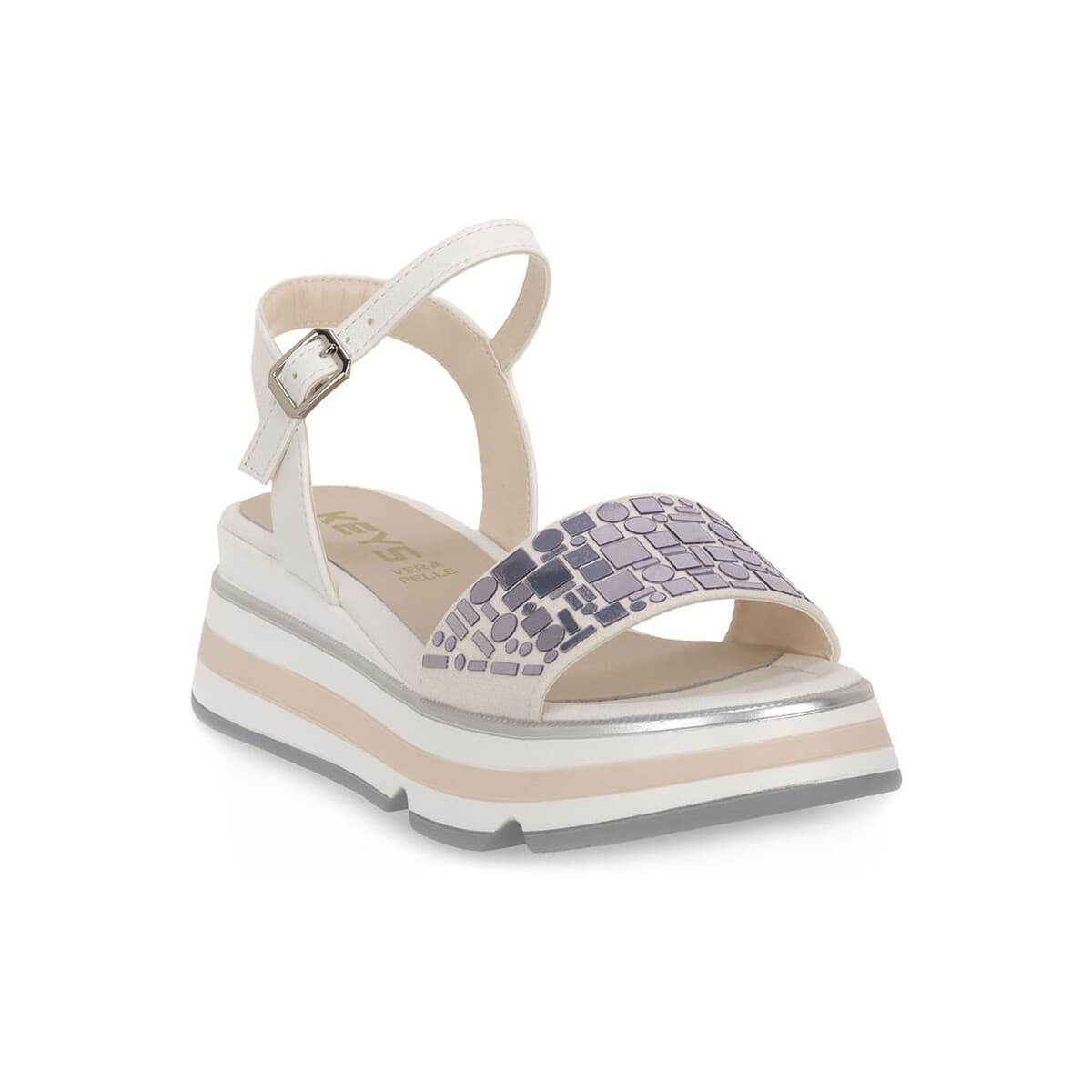 Women's Platforms Keys White