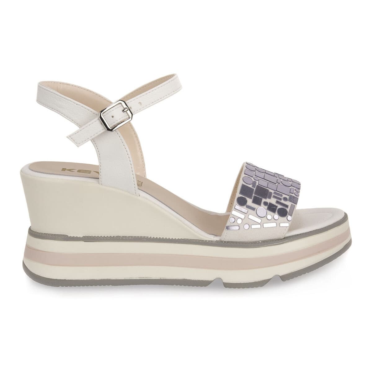 Women's Platforms Keys White