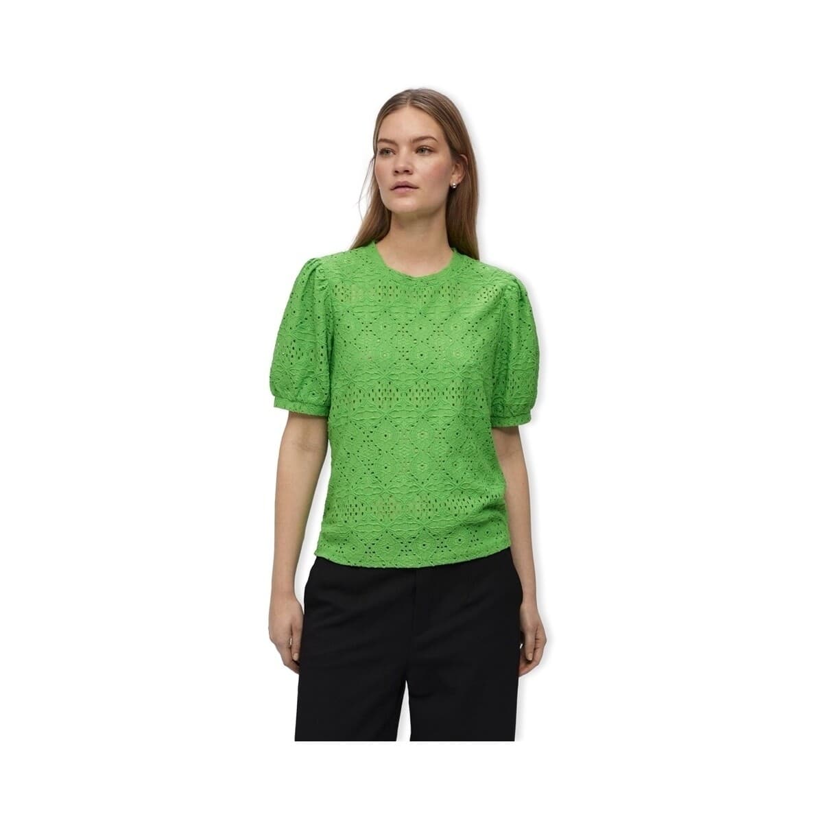 Μπλούζα Object Noos Top Feodora S/S - Vibrant Green