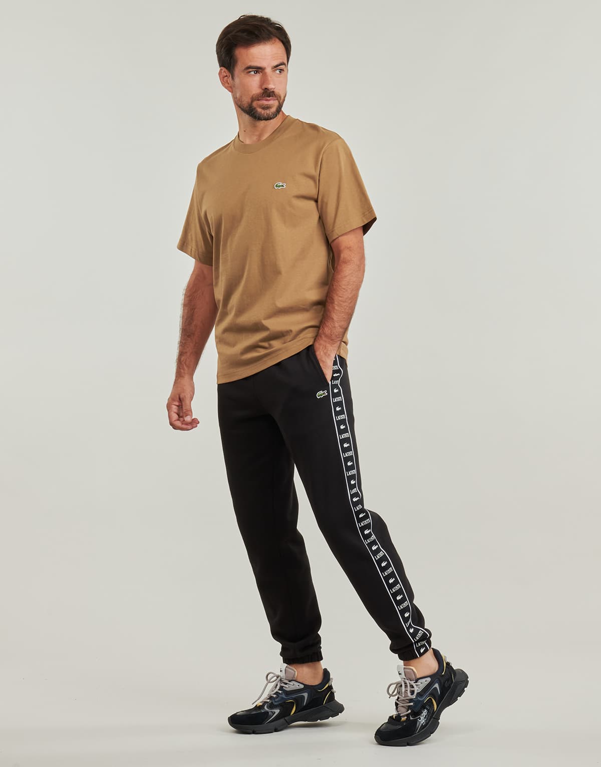 Men's T-Shirts Lacoste Brown