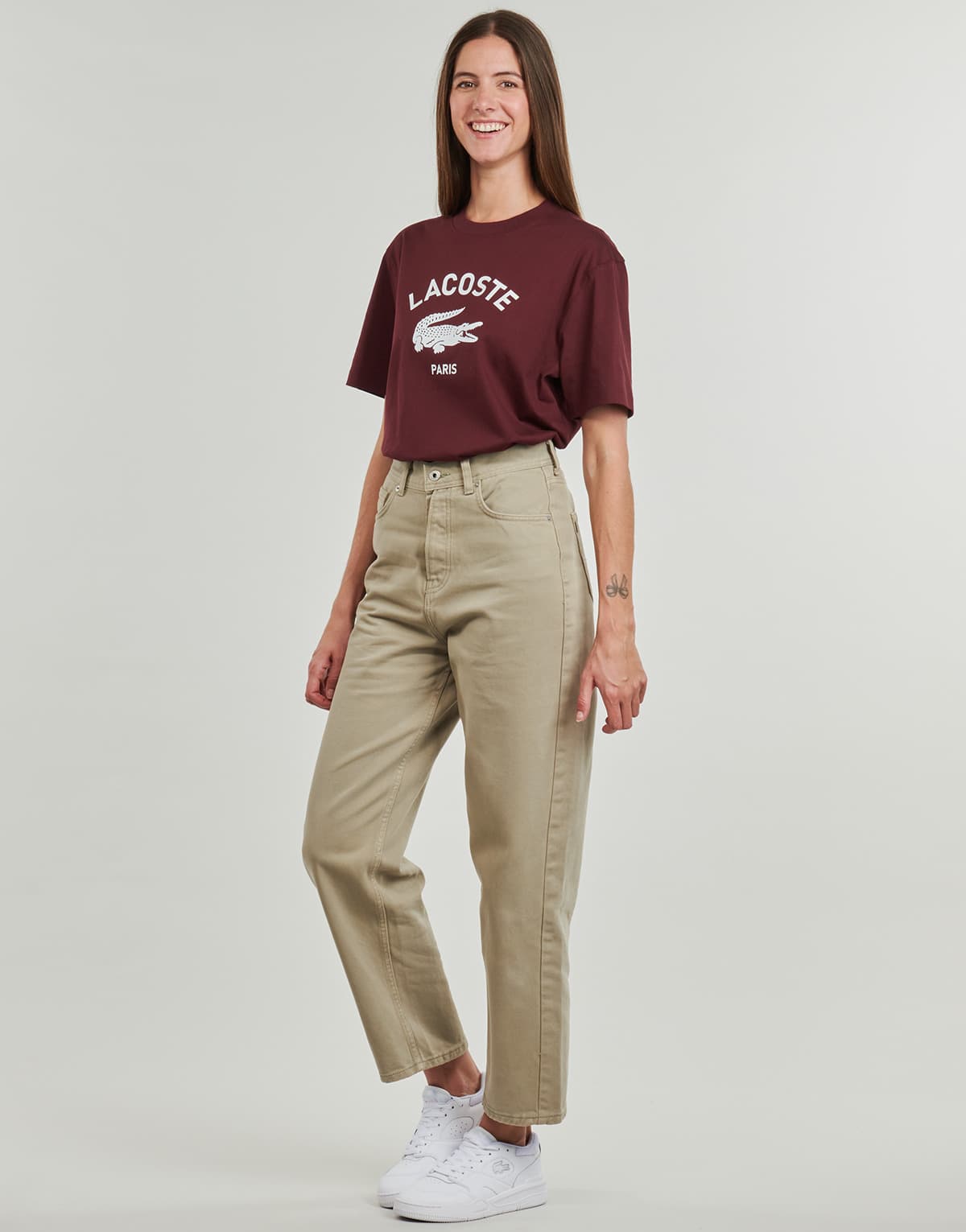 Women's T-Shirts Lacoste Bordeaux