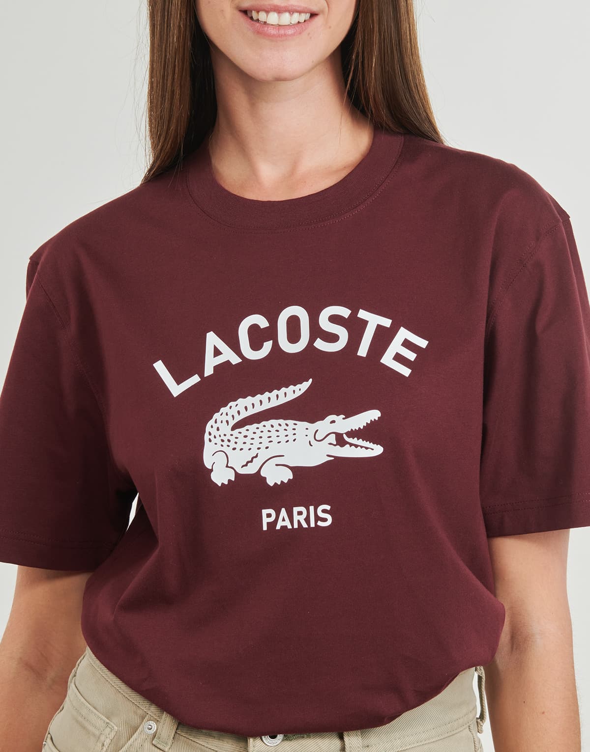 Women's T-Shirts Lacoste Bordeaux
