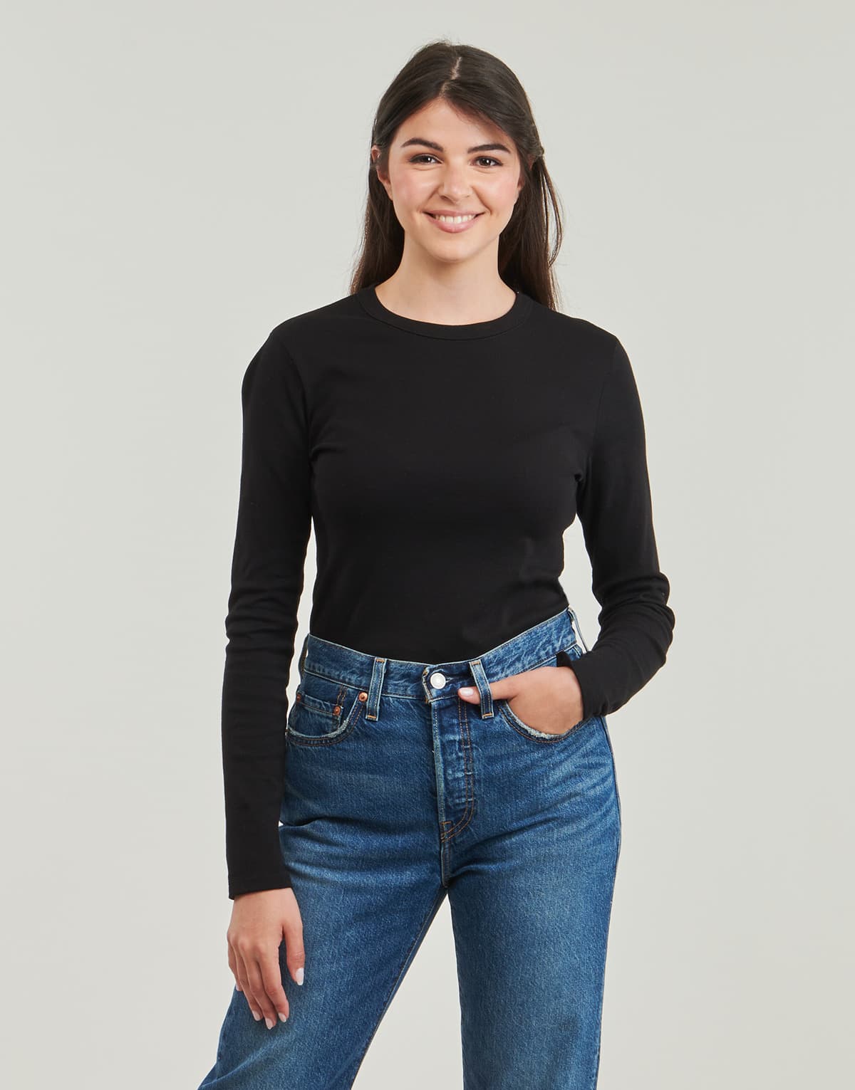 Women's T-Shirts Petit Bateau Black