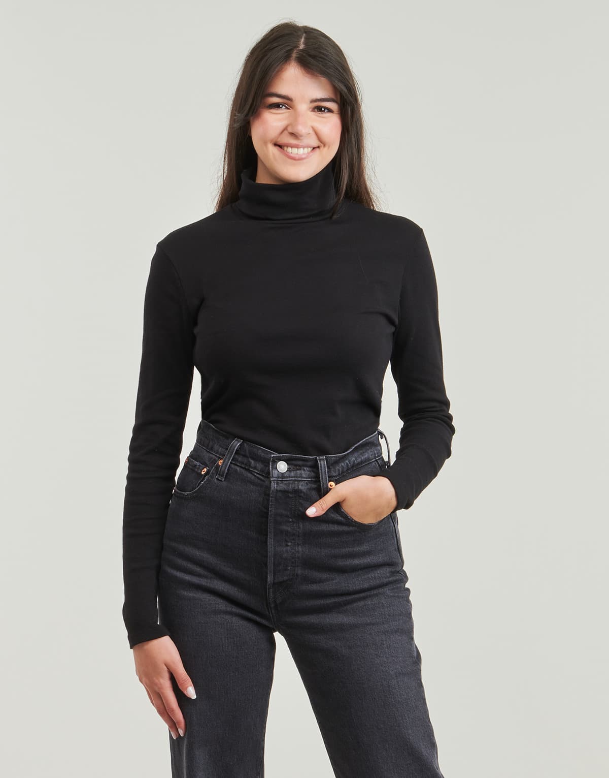 Women's T-Shirts Petit Bateau Black