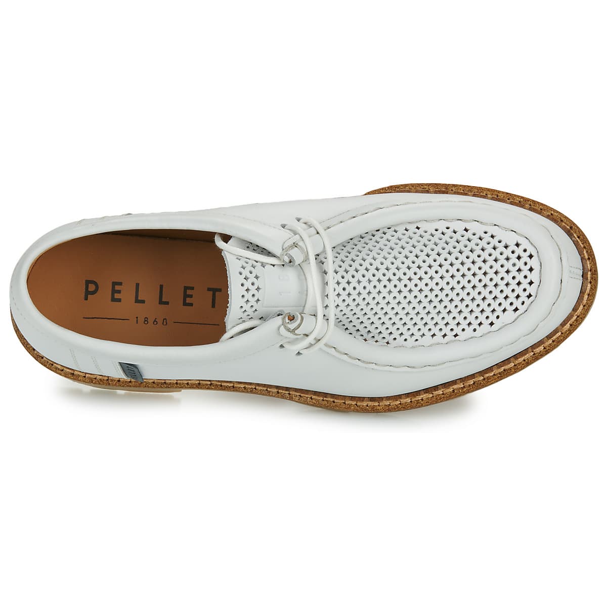 Women's Derby Shoes Pellet White
