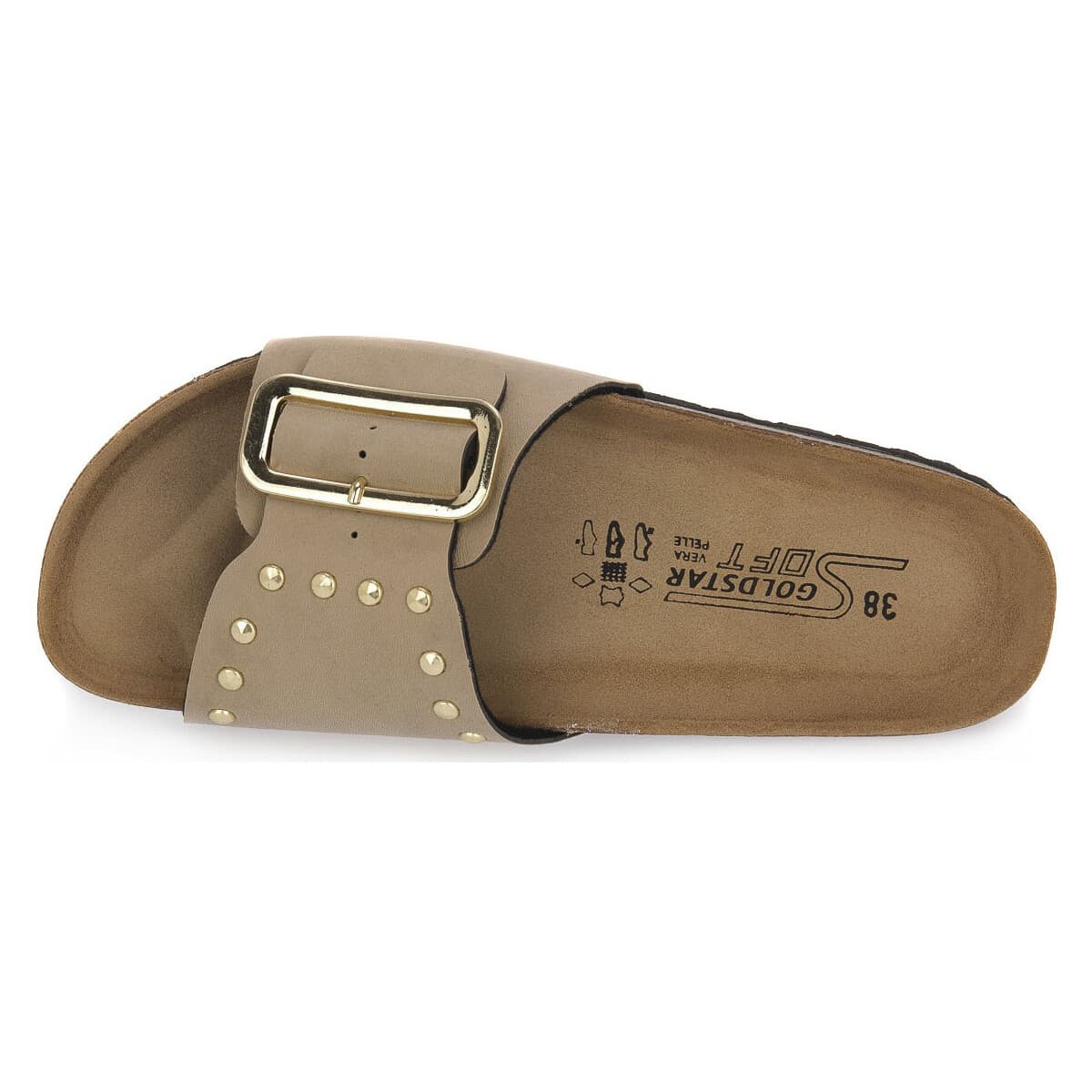 Women's Mules Gold Star Beige