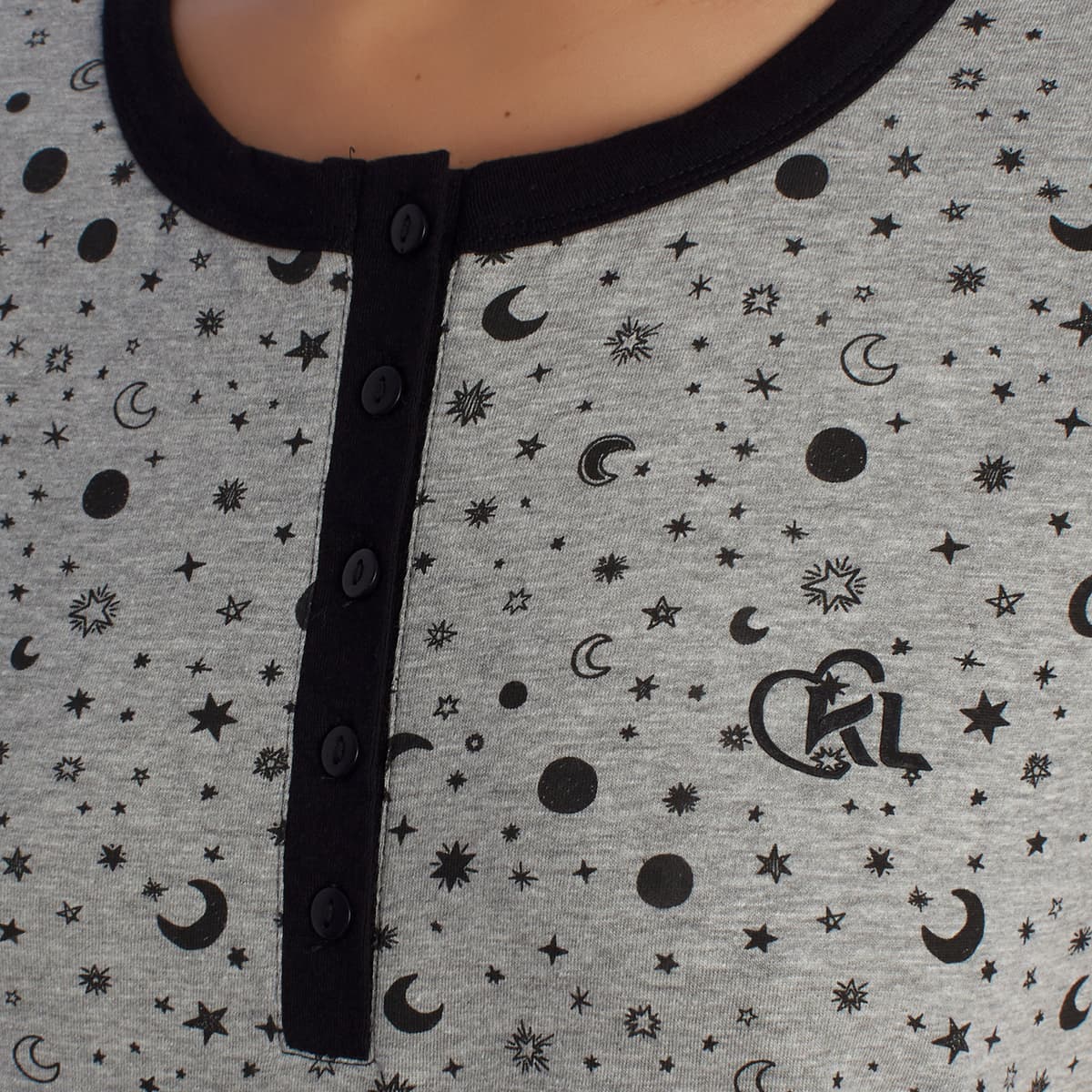 Women's Pajamas Kisses And Love Gray