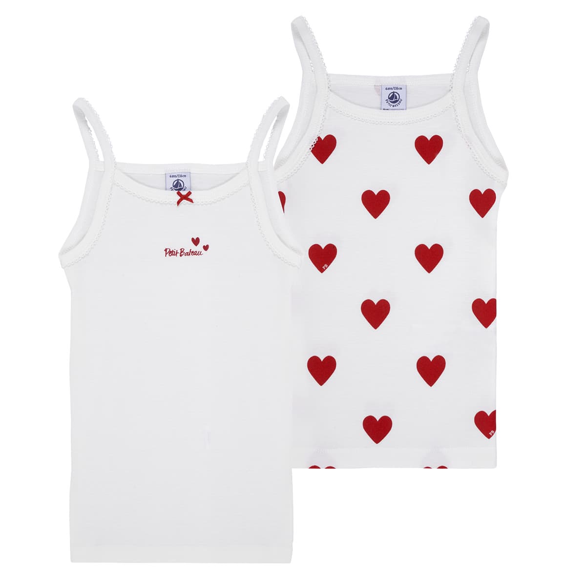 Αμάνικα/T-shirts χωρίς μανίκια Petit Bateau LOT DEBARDEUR X2