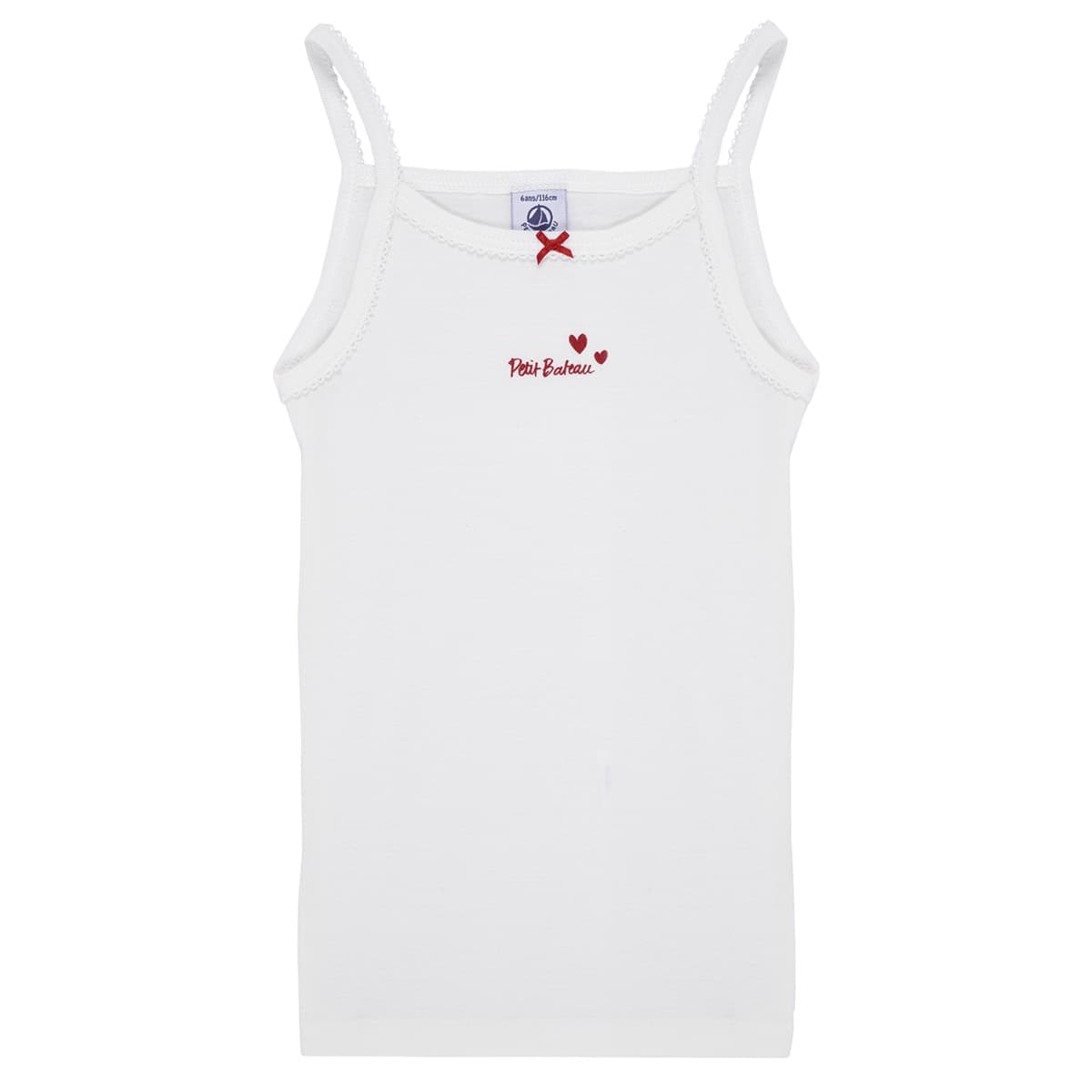Girls' Sleeveless Tops Petit Bateau White