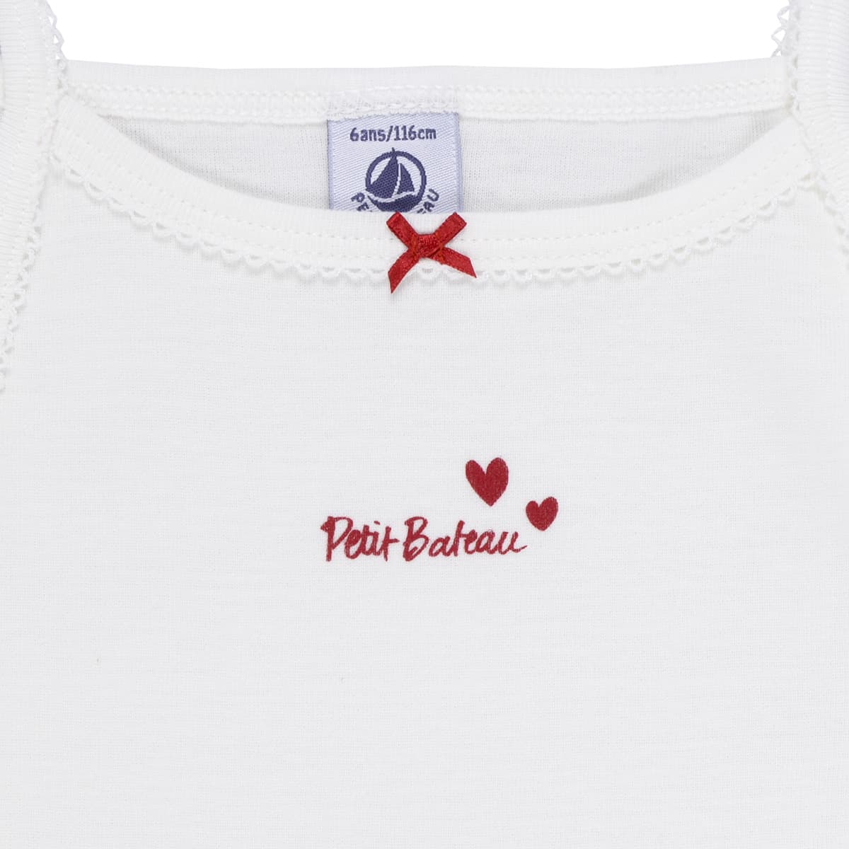 Girls' Sleeveless Tops Petit Bateau White