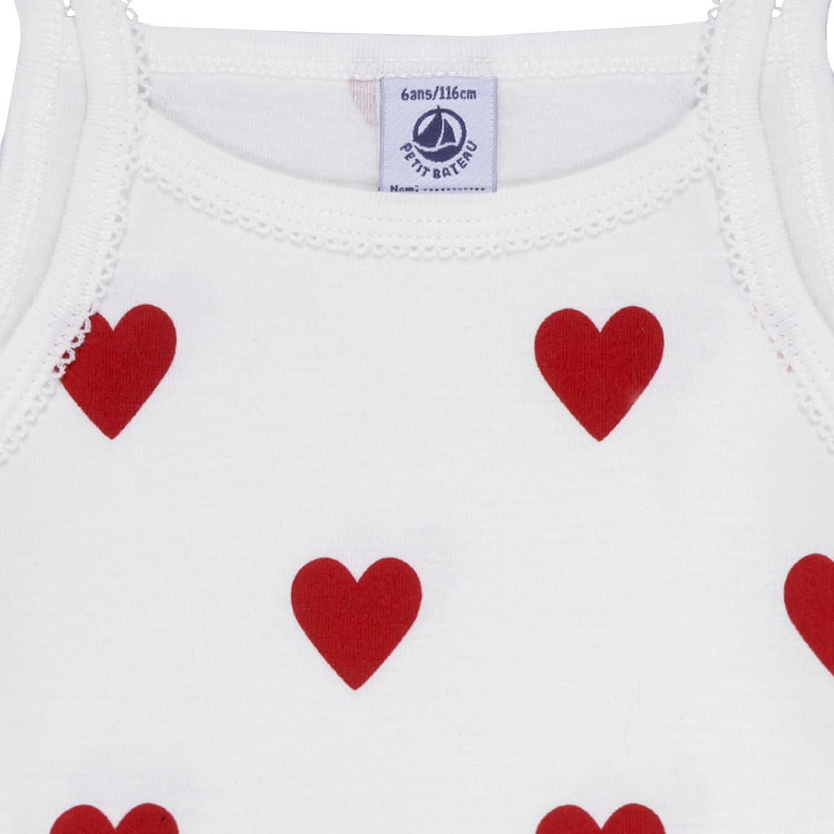 Girls' Sleeveless Tops Petit Bateau White