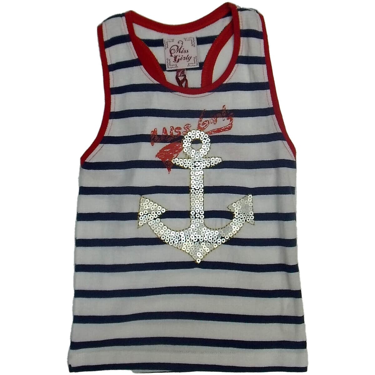 Girls' Sleeveless Tops Miss Girly White