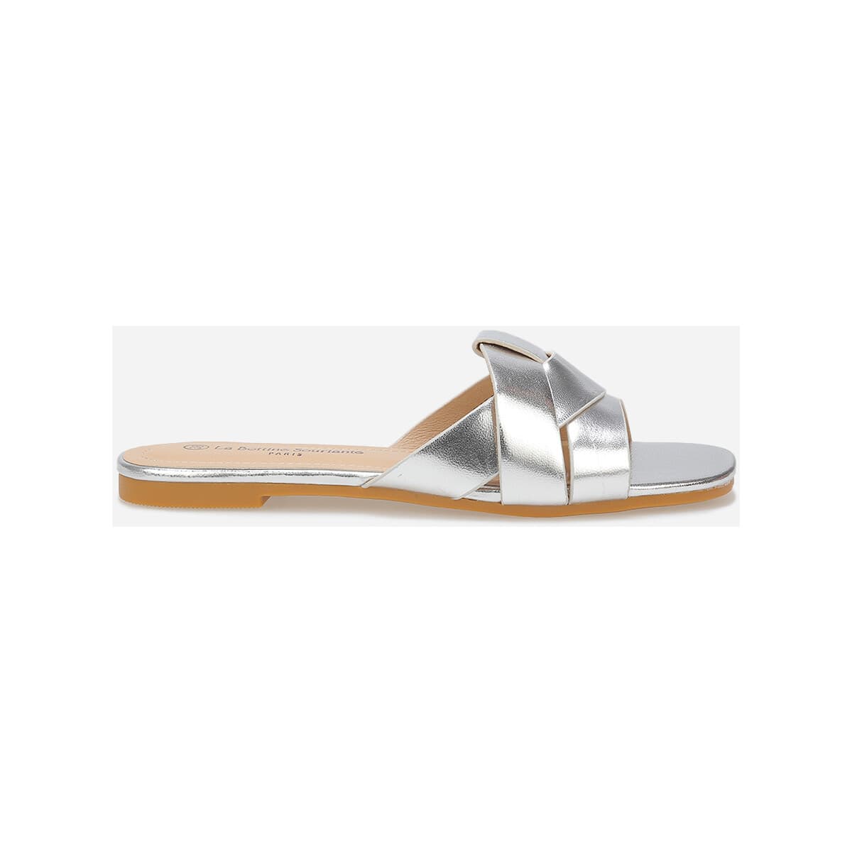 Women's Flip Flops La Modeuse Silver