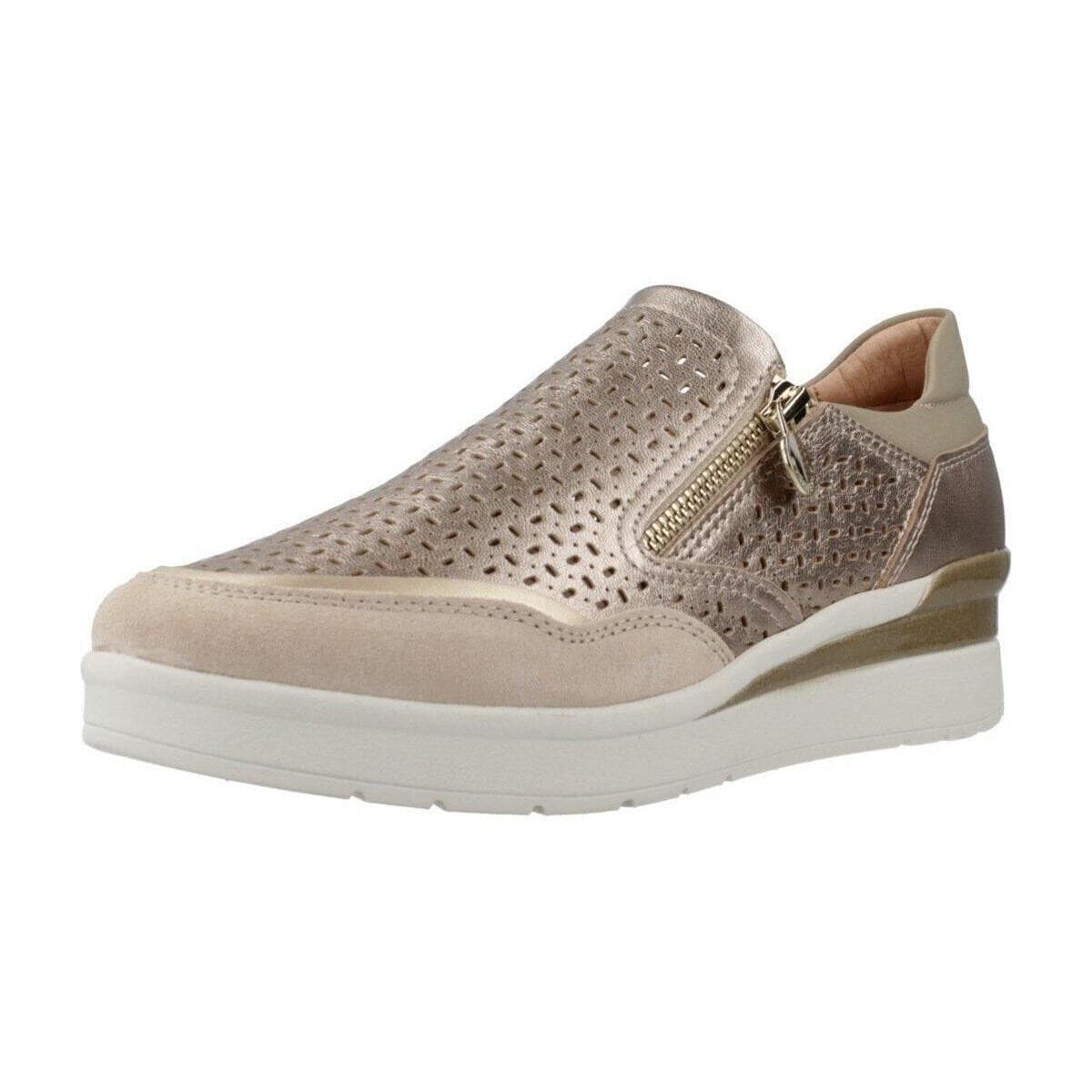 Slip on Stonefly Sport Zapatillas Mujer Modèle Cream 50 Laminated Lth