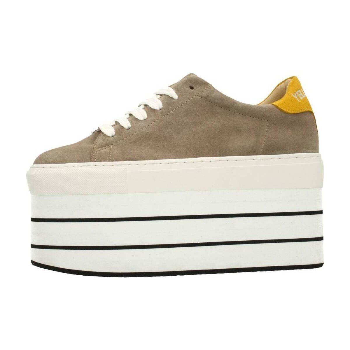 Women's Sneakers Yellow Brown