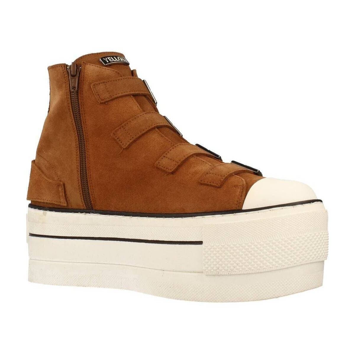 Women's Sneakers Yellow Brown