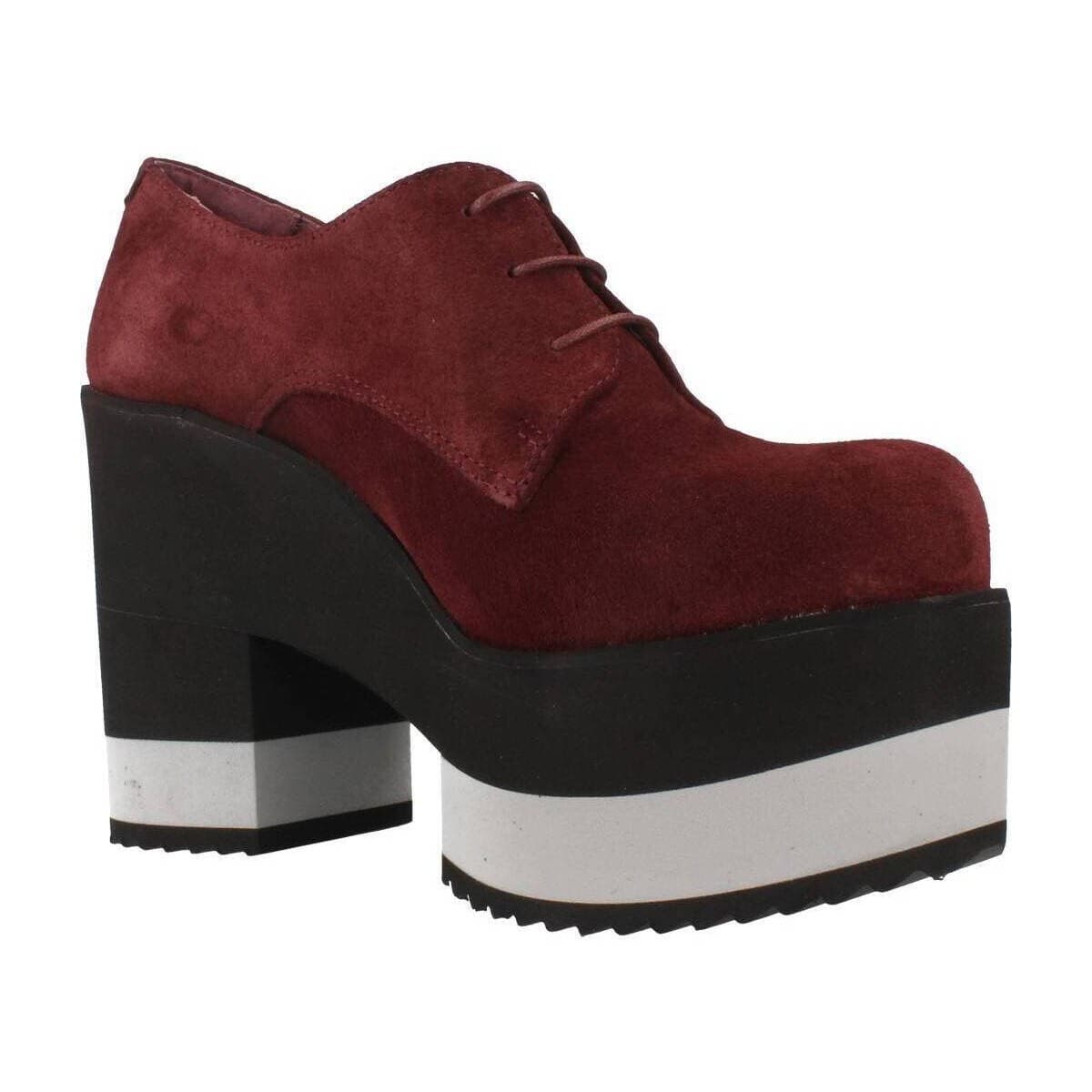 Women's Derby Shoes Yellow Bordeaux