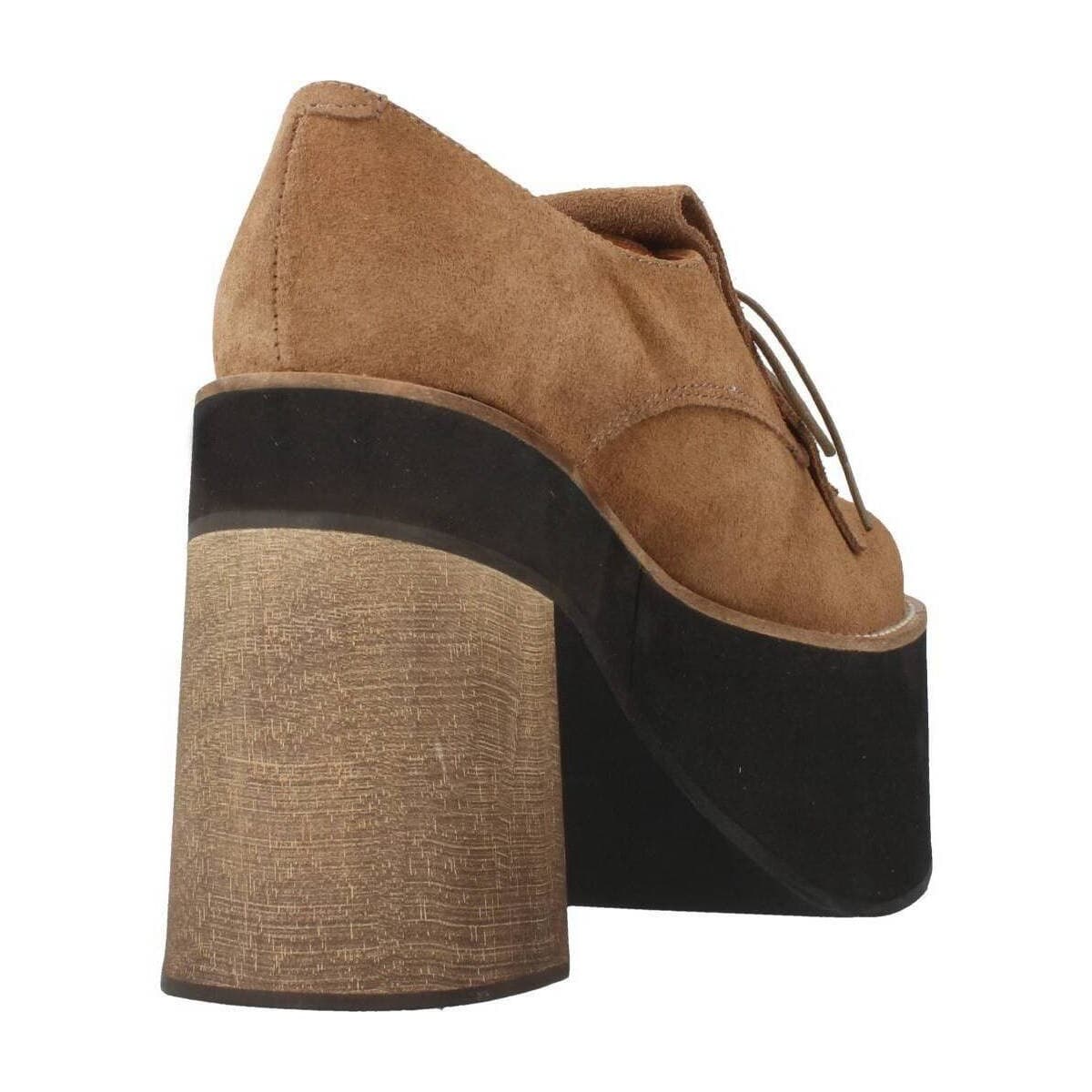 Women's Derby Shoes Yellow Brown